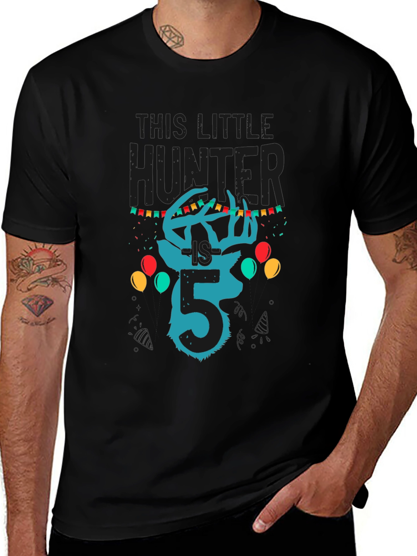 This Little Hunter Birthday Shirt - Size 5