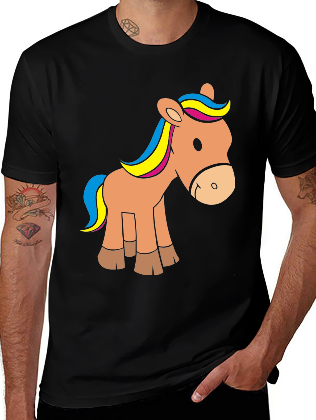 Variant 16 of Cartoon Horse Graphic T-Shirt