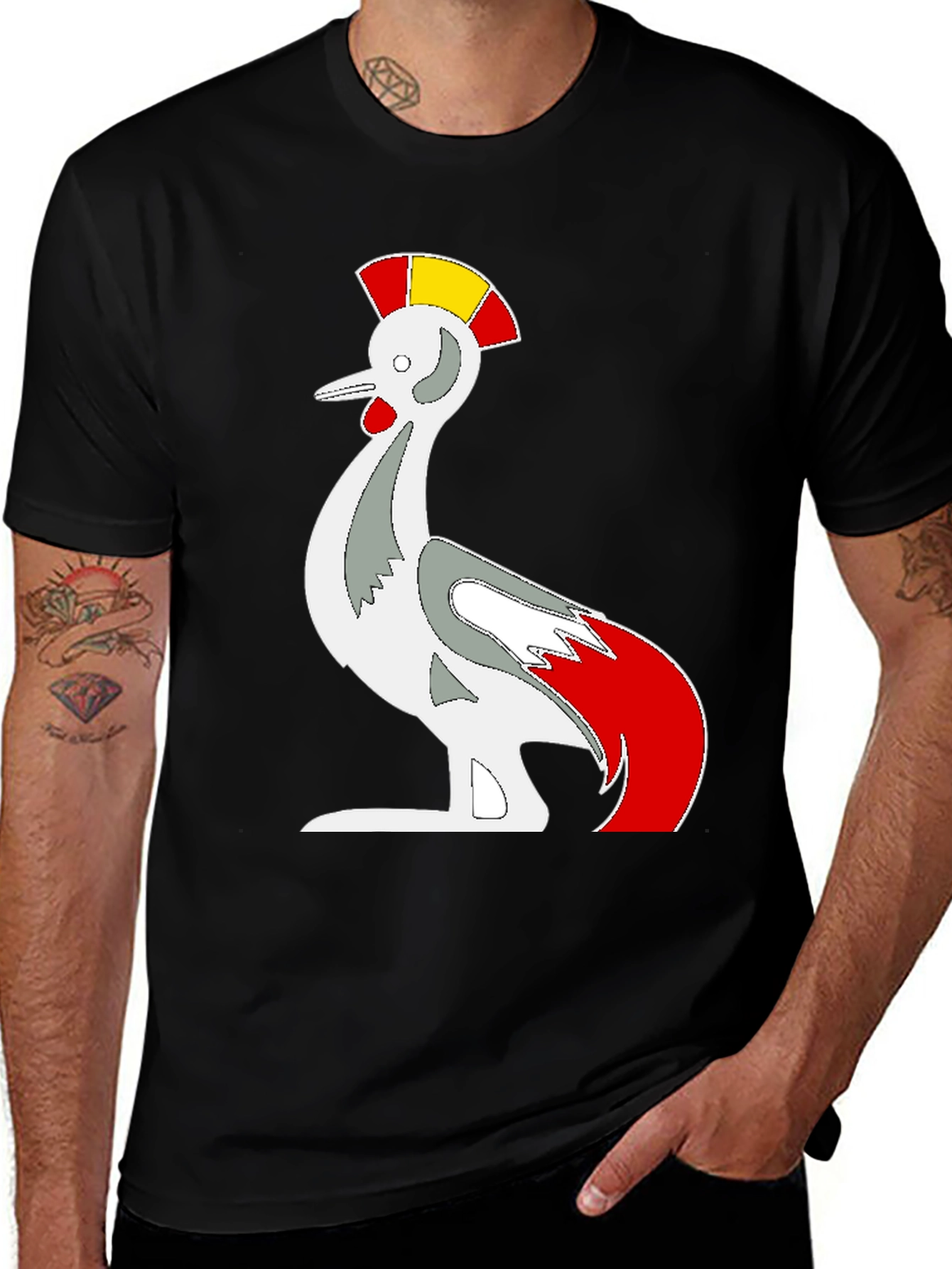 Variant 3 of Stylish Crowned Crane T-Shirt