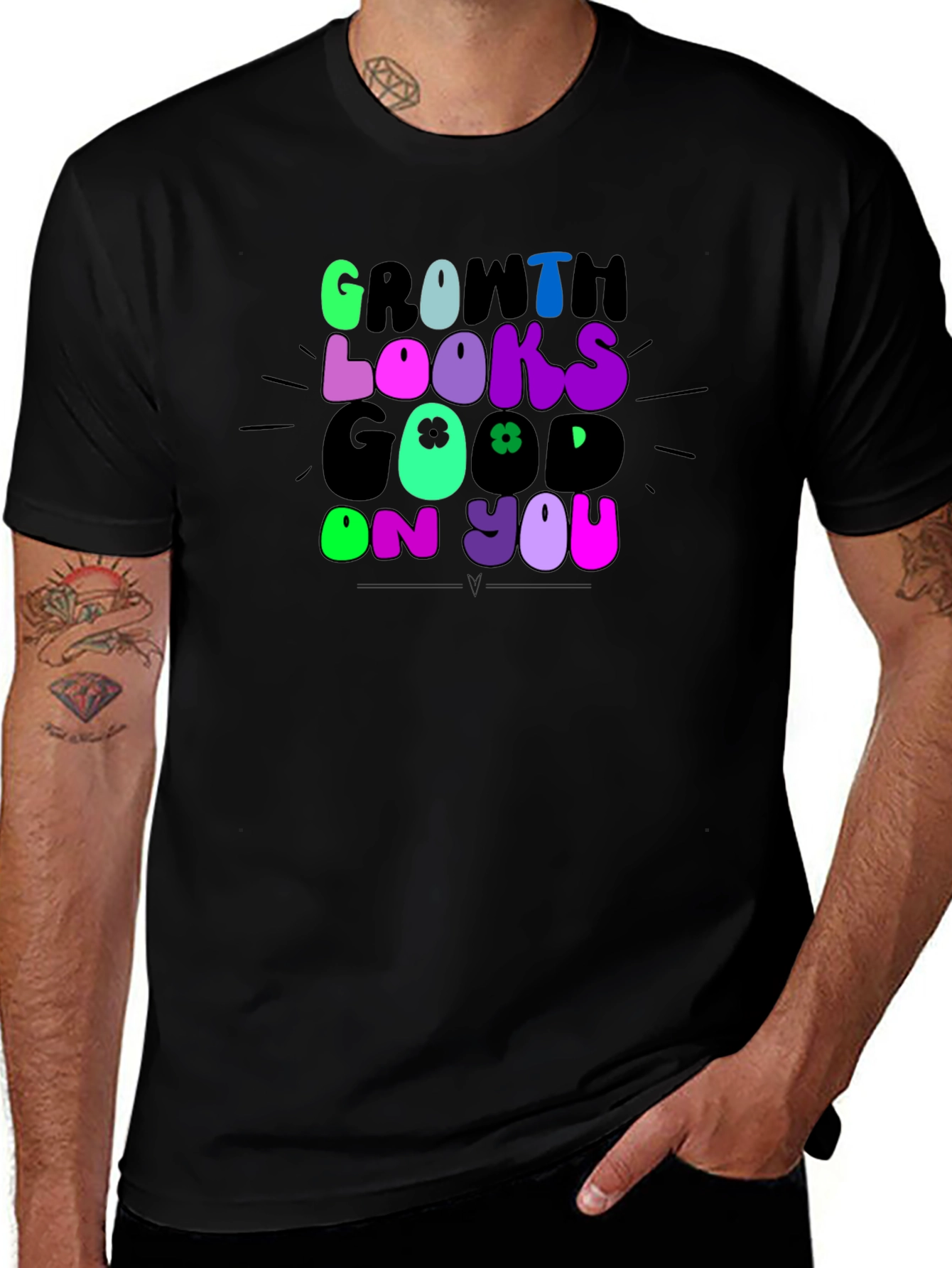 Variant 26 of Growth Looks Good on You Graphic T-Shirt