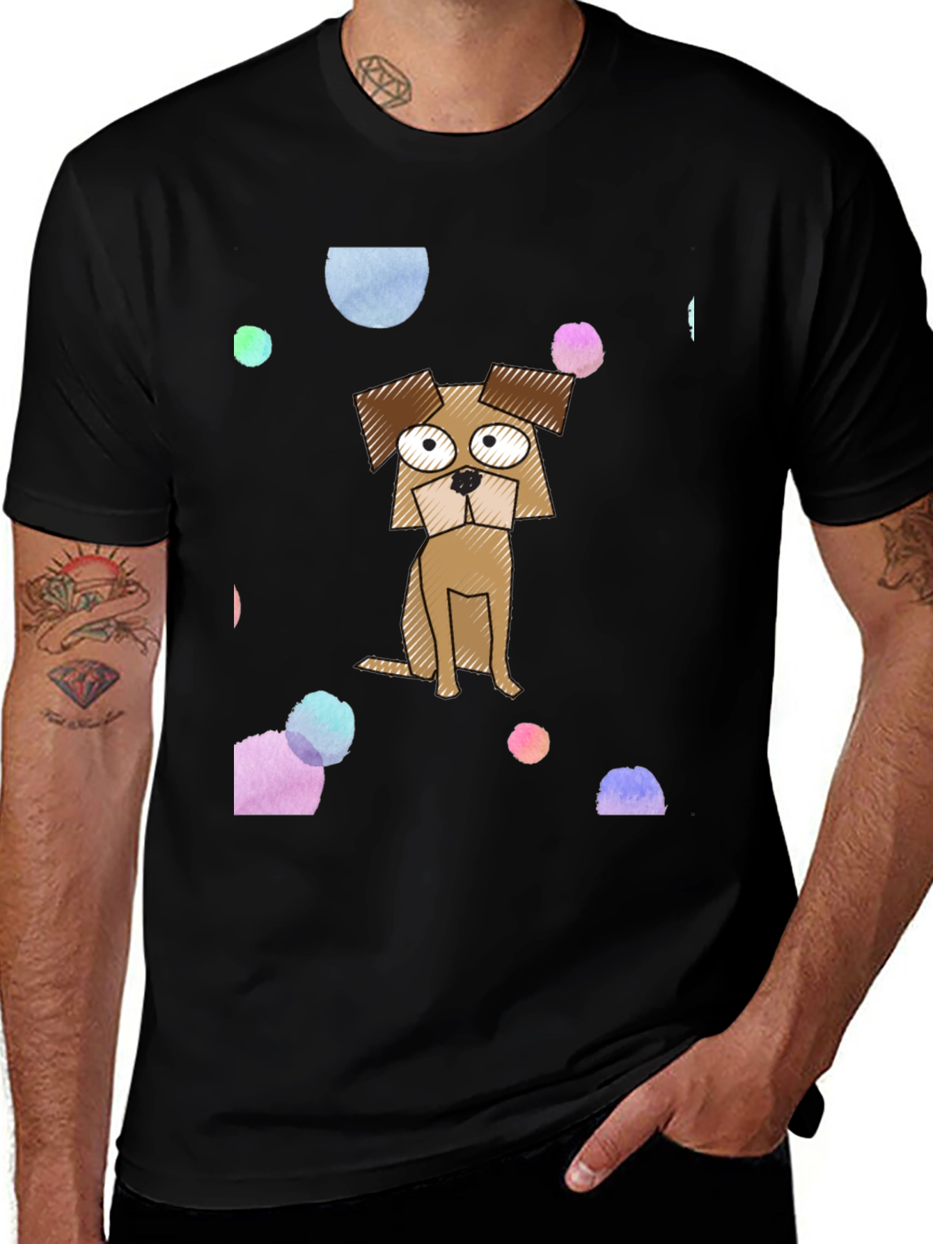 Variant 9 of Cartoon Dog Graphic Print T-Shirt