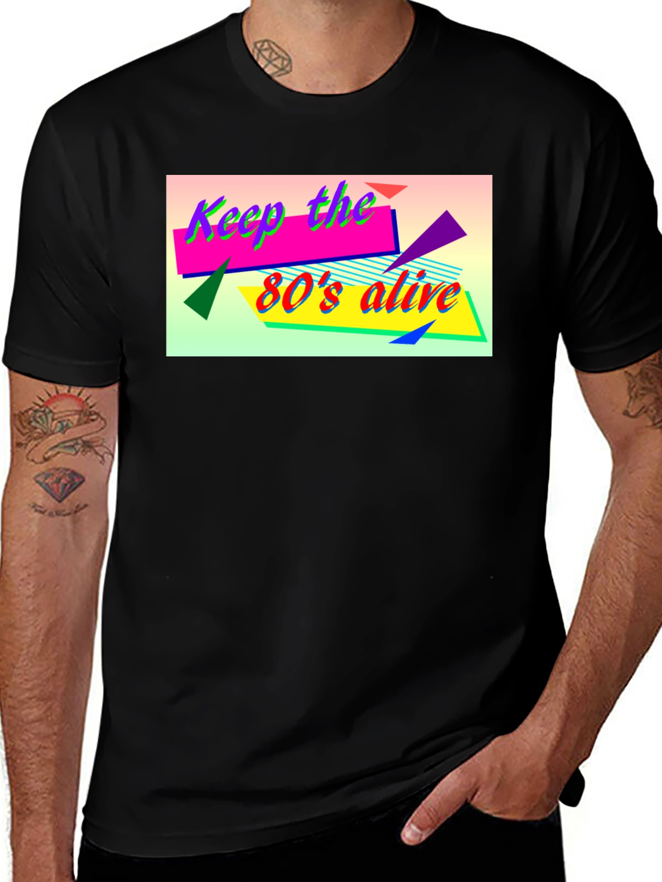 Variant 12 of Keep the 80's Alive Black T-Shirt