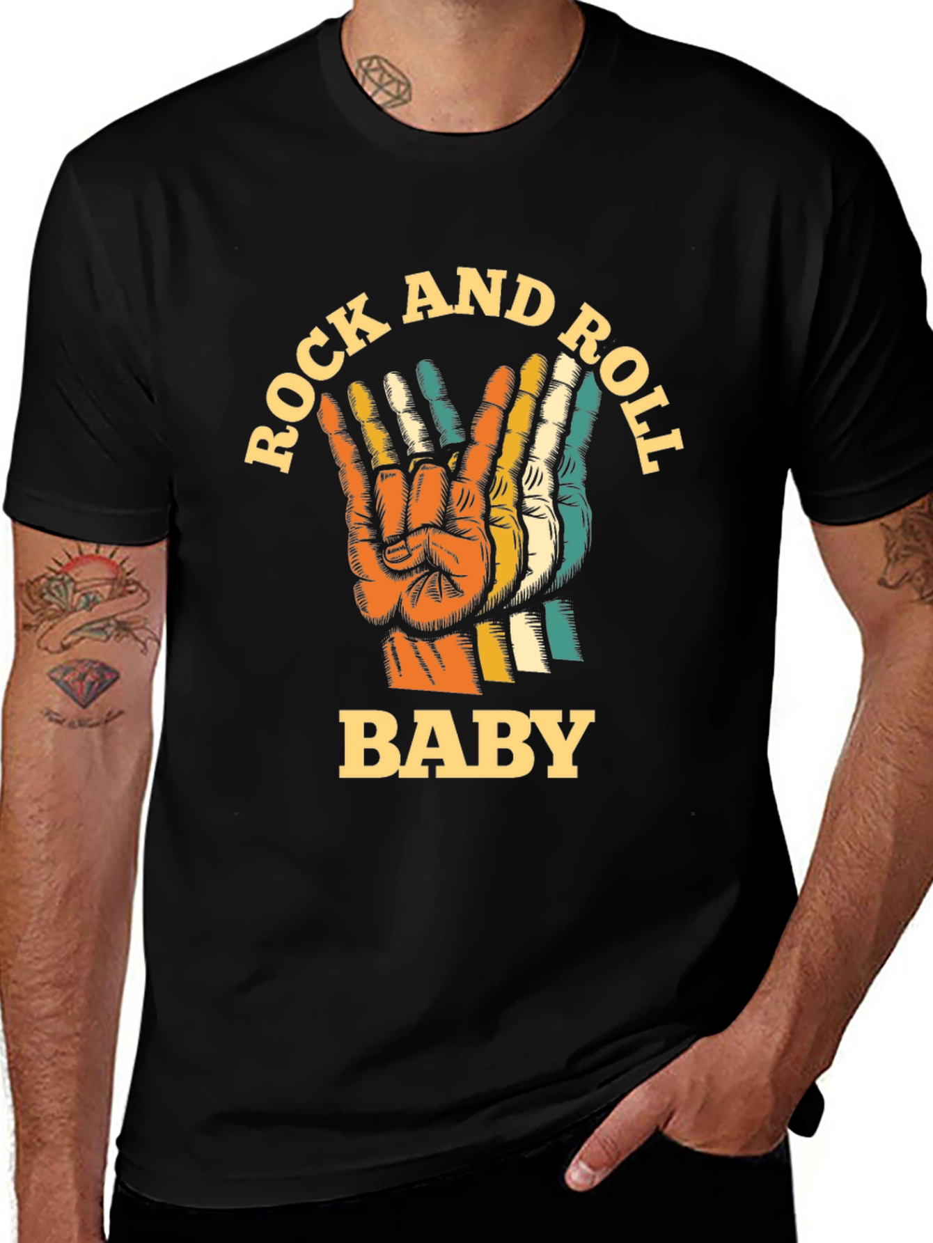 Rock and Roll Baby Retro Graphic Tee