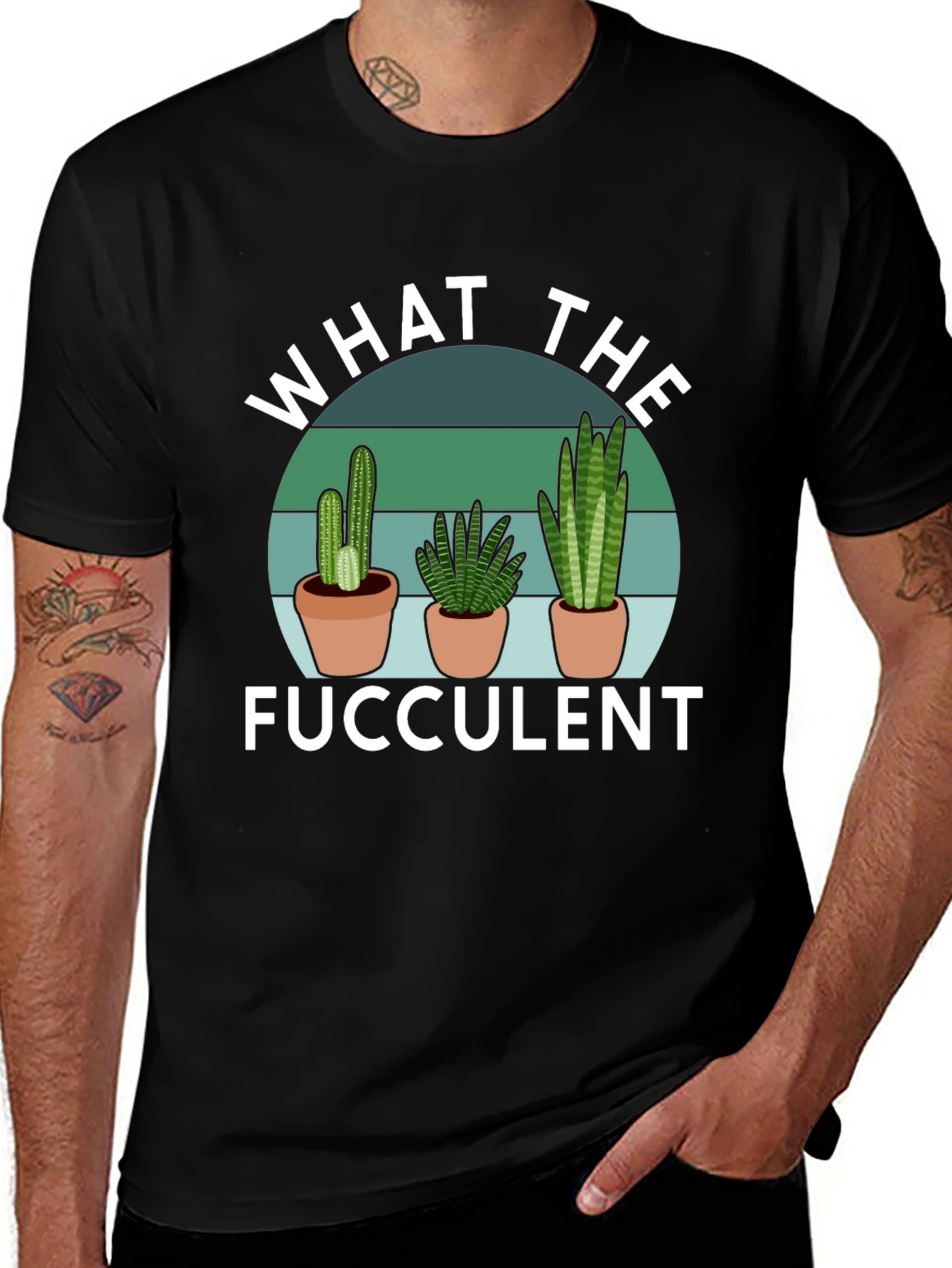 Variant 29 of What the Fucculent Funny Cactus T-Shirt