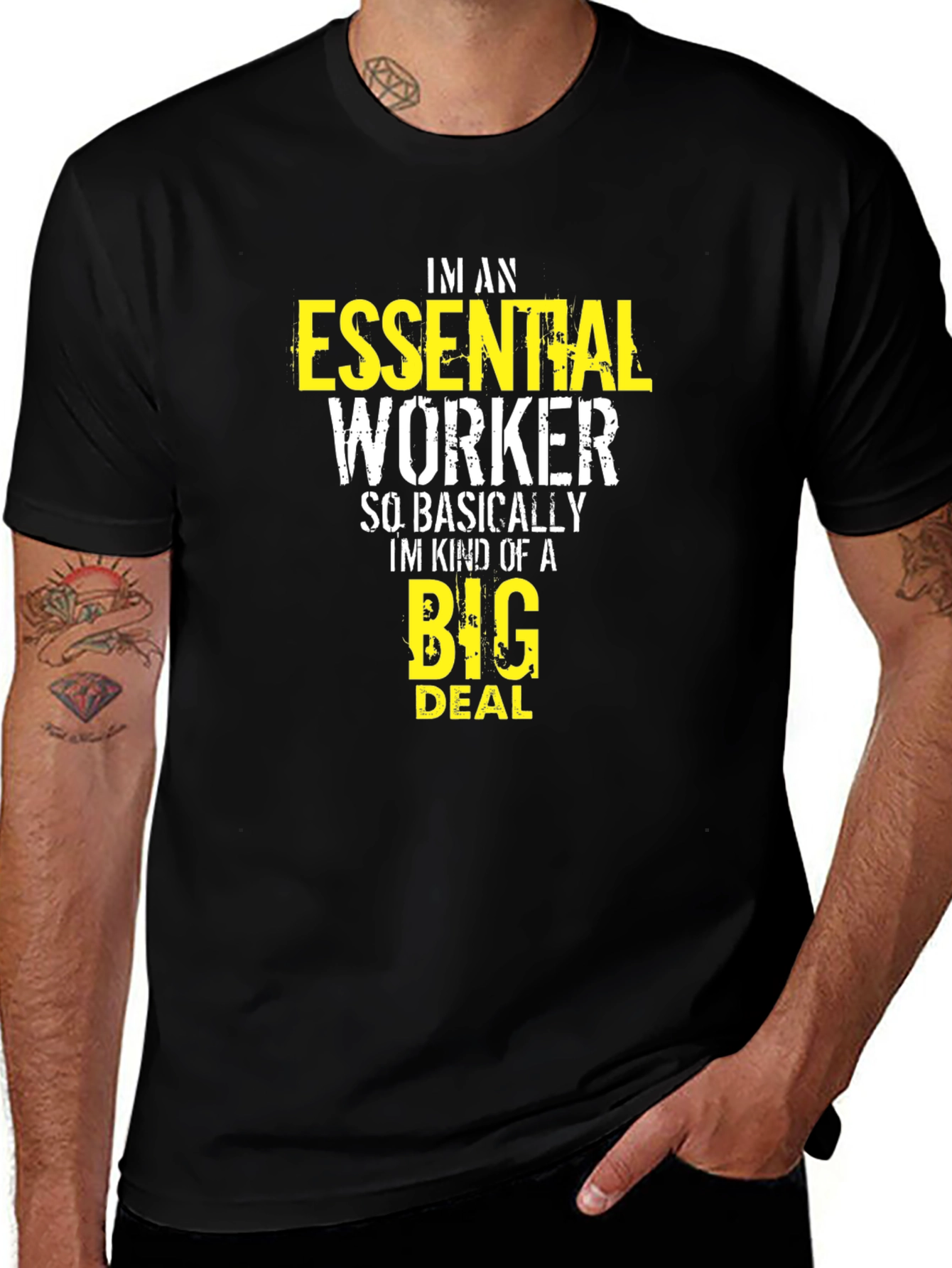 Variant 28 of Essential Worker Graphic Tee - Black