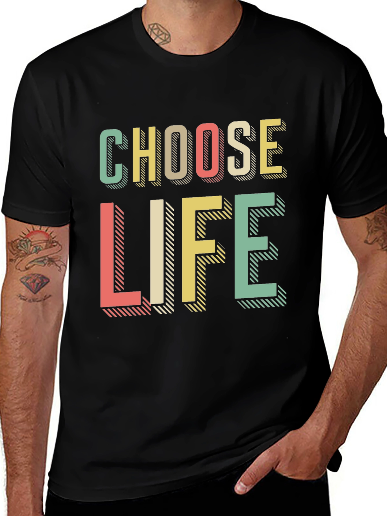 Variant 20 of Choose Life Retro Graphic Tee