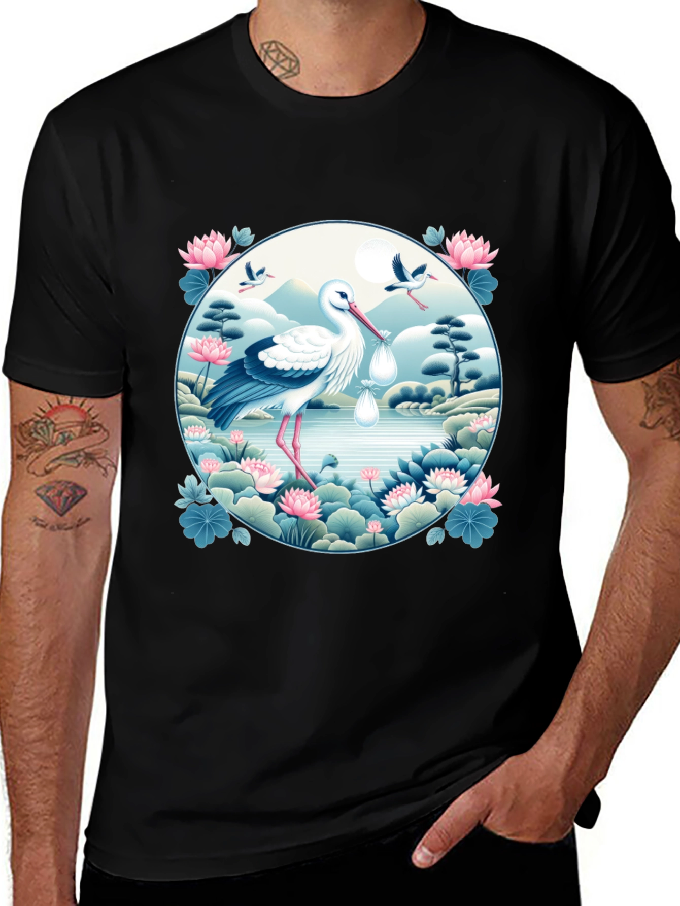 Variant 10 of Stork Delivery T-Shirt - Baby Shower Gift