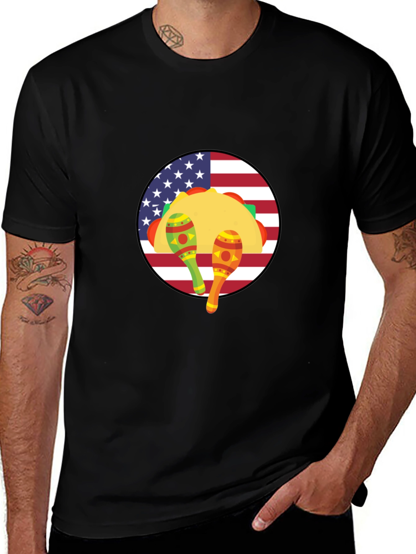 Variant 7 of Taco USA Flag Graphic T-Shirt