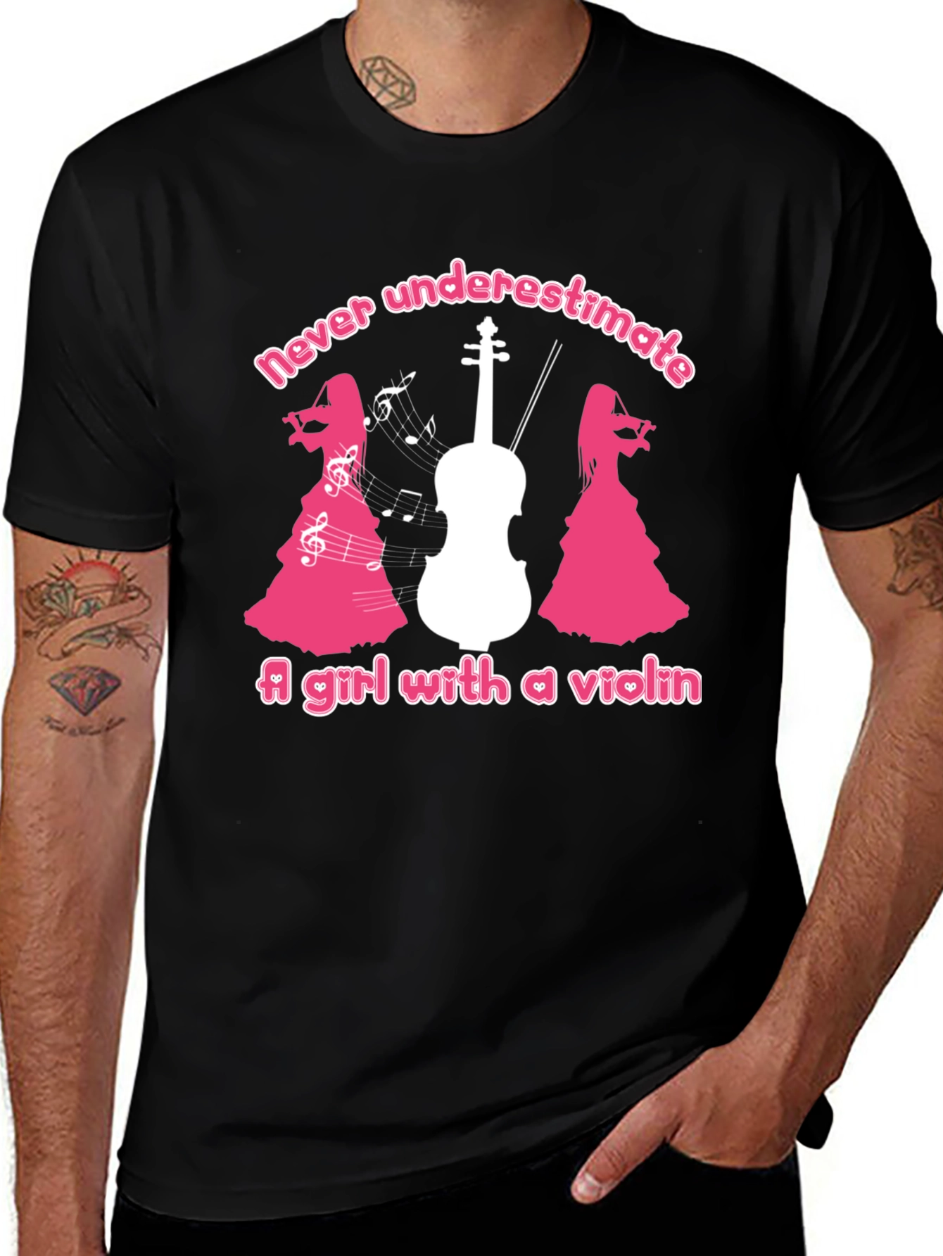 Variant 16 of Violin Girl T-Shirt - Never Underestimate