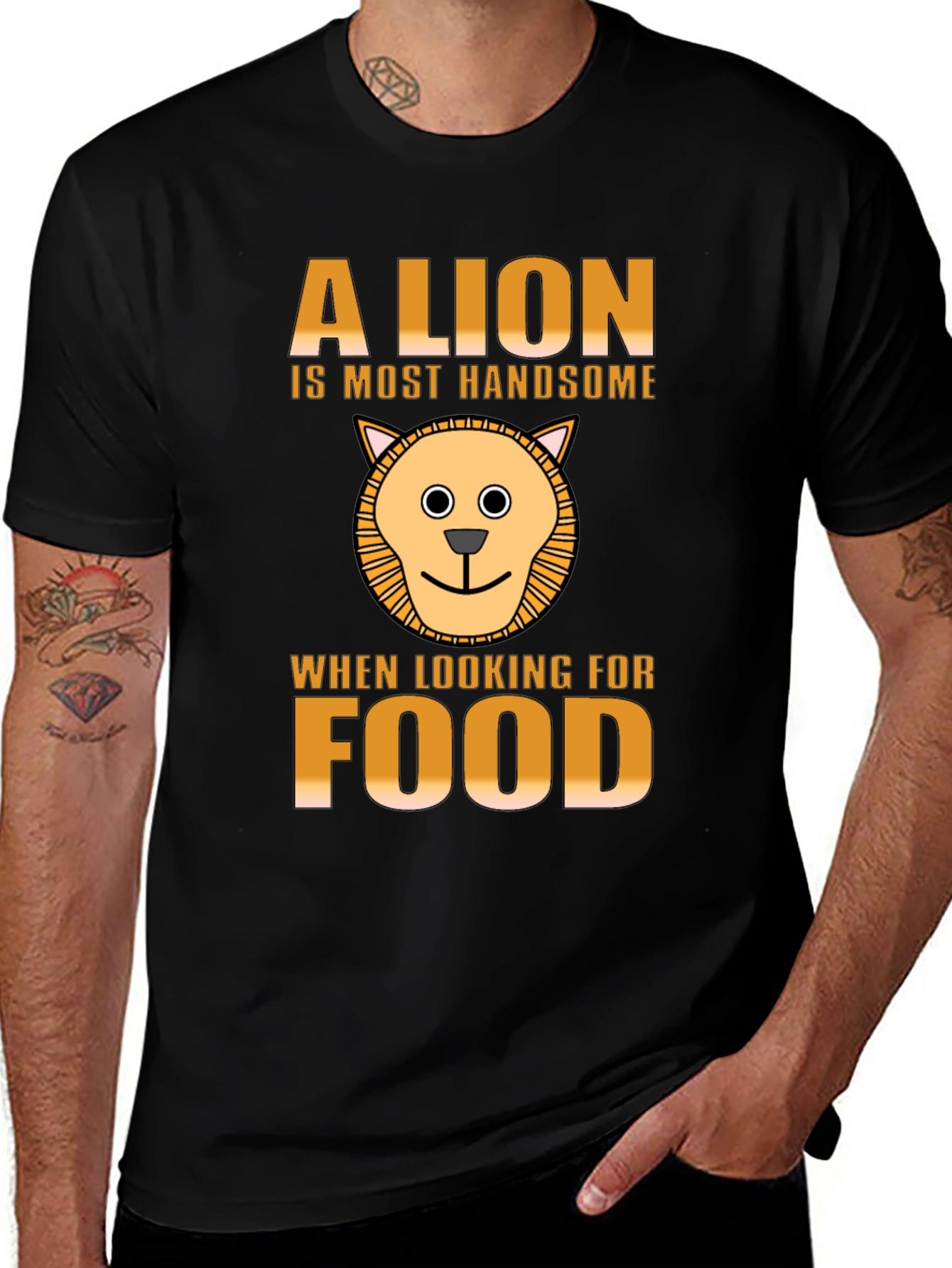 Variant 13 of Lion Handsome Food T-Shirt