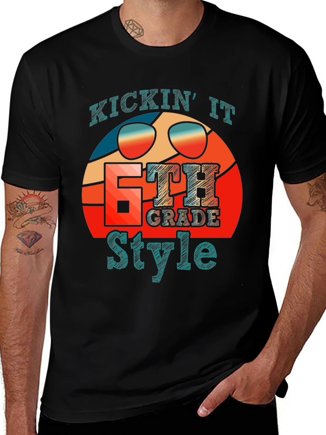 Variant 6 of Kicking It 6th Grade Style T-Shirt
