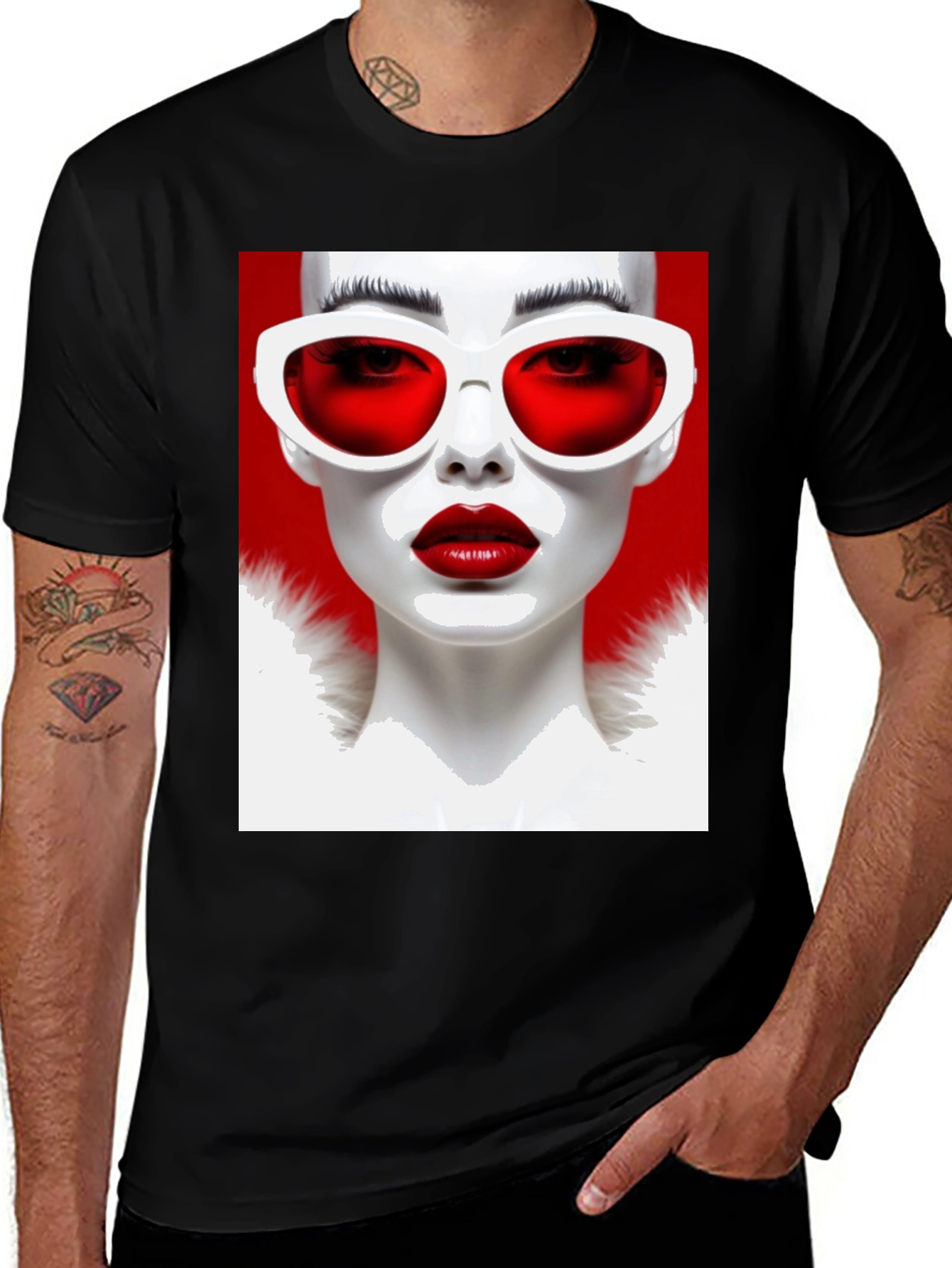 Bold Graphic Tee - Retro Sunglasses Design