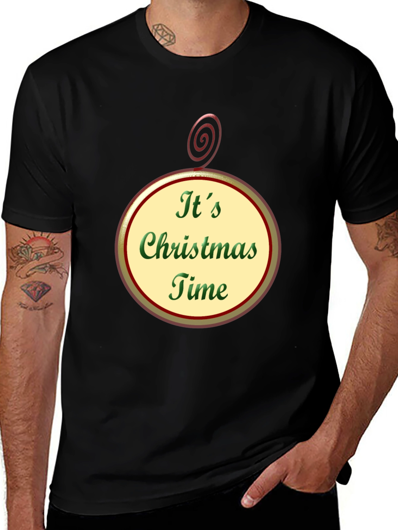 It's Christmas Time Black T-Shirt
