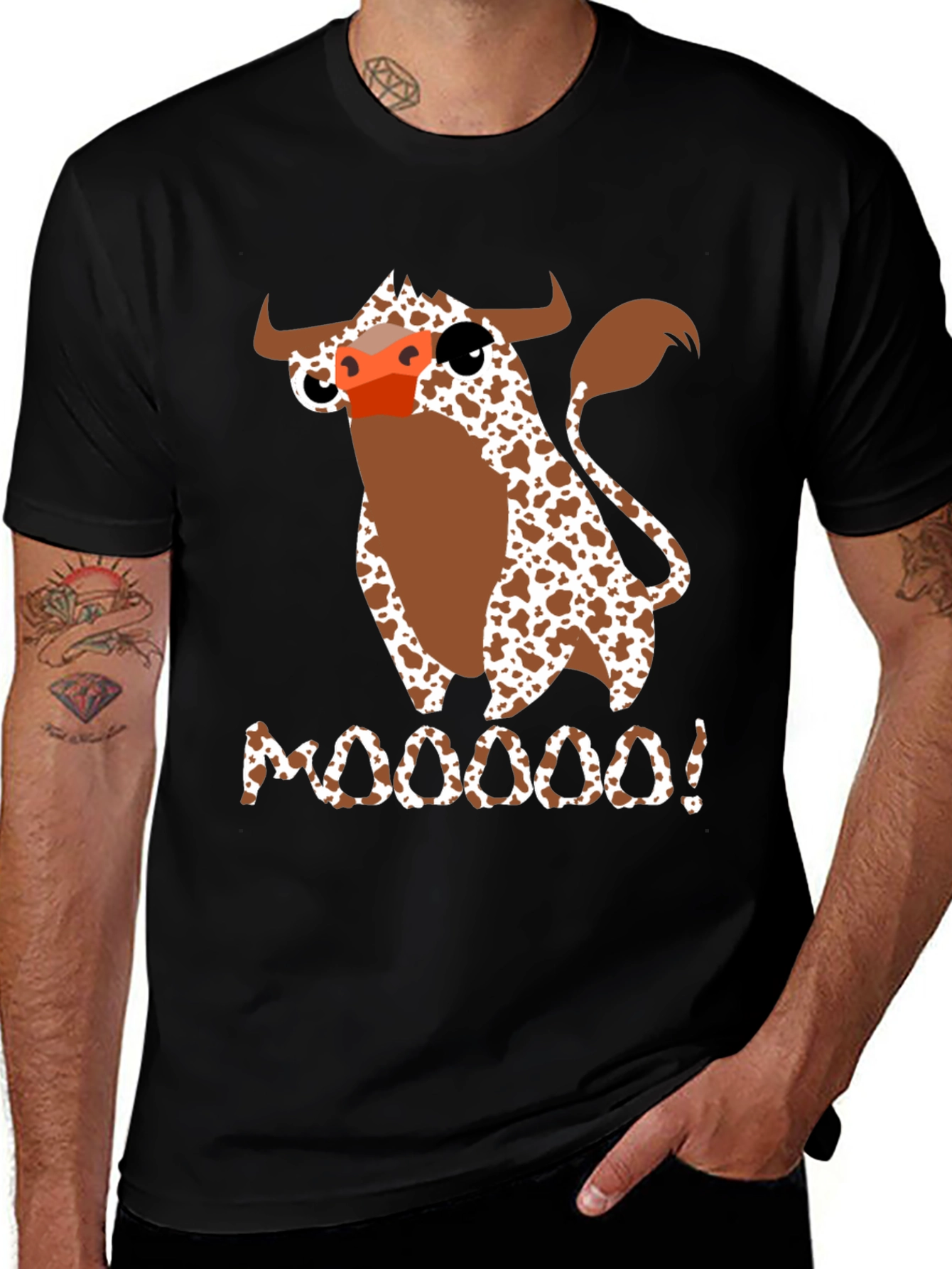 Variant 18 of Moooooo! Cow Graphic Print T-Shirt