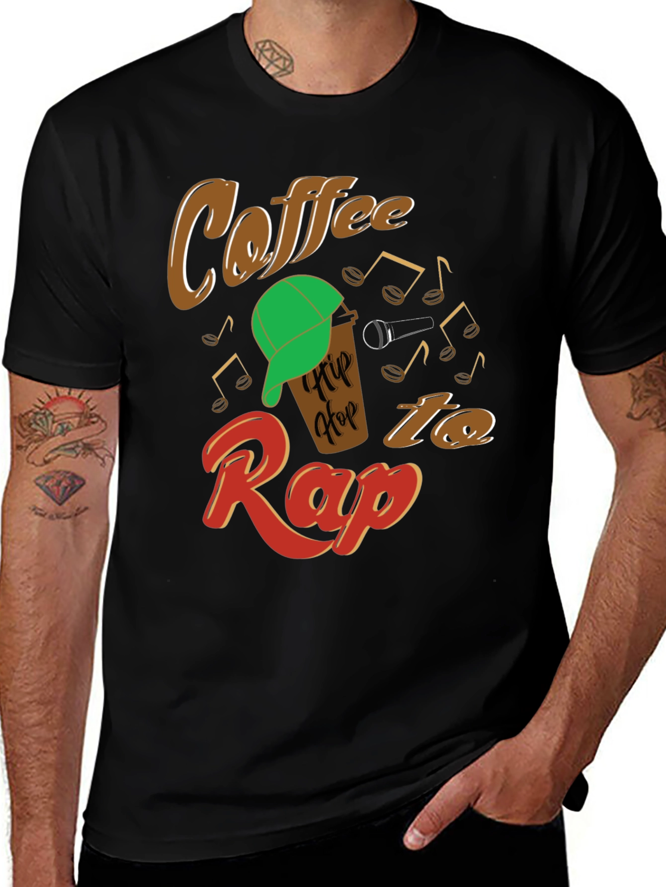 Variant 19 of Coffee Hip Hop Rap Graphic T-Shirt
