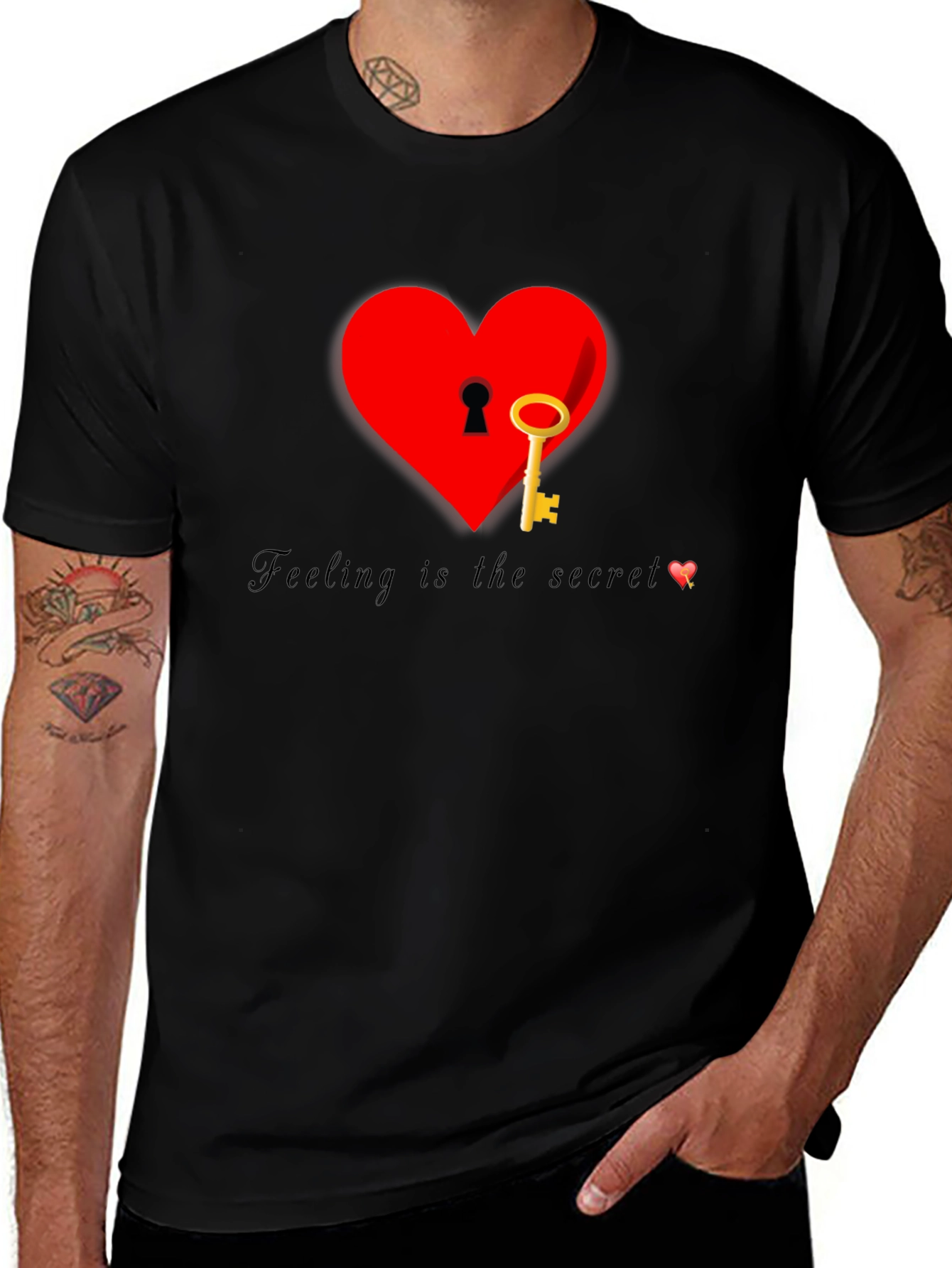 Variant 26 of Heart Key T-Shirt - Feeling is the Secret
