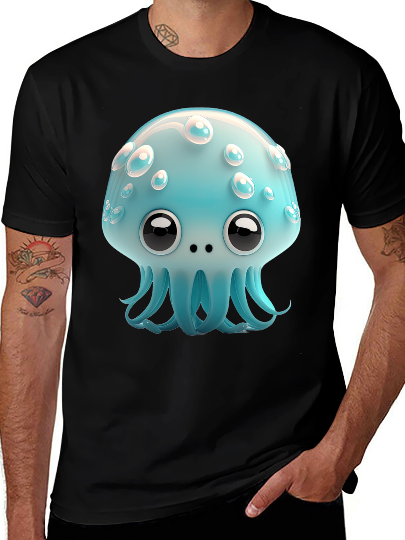 Variant 9 of Cute Cartoon Jellyfish Graphic Tee