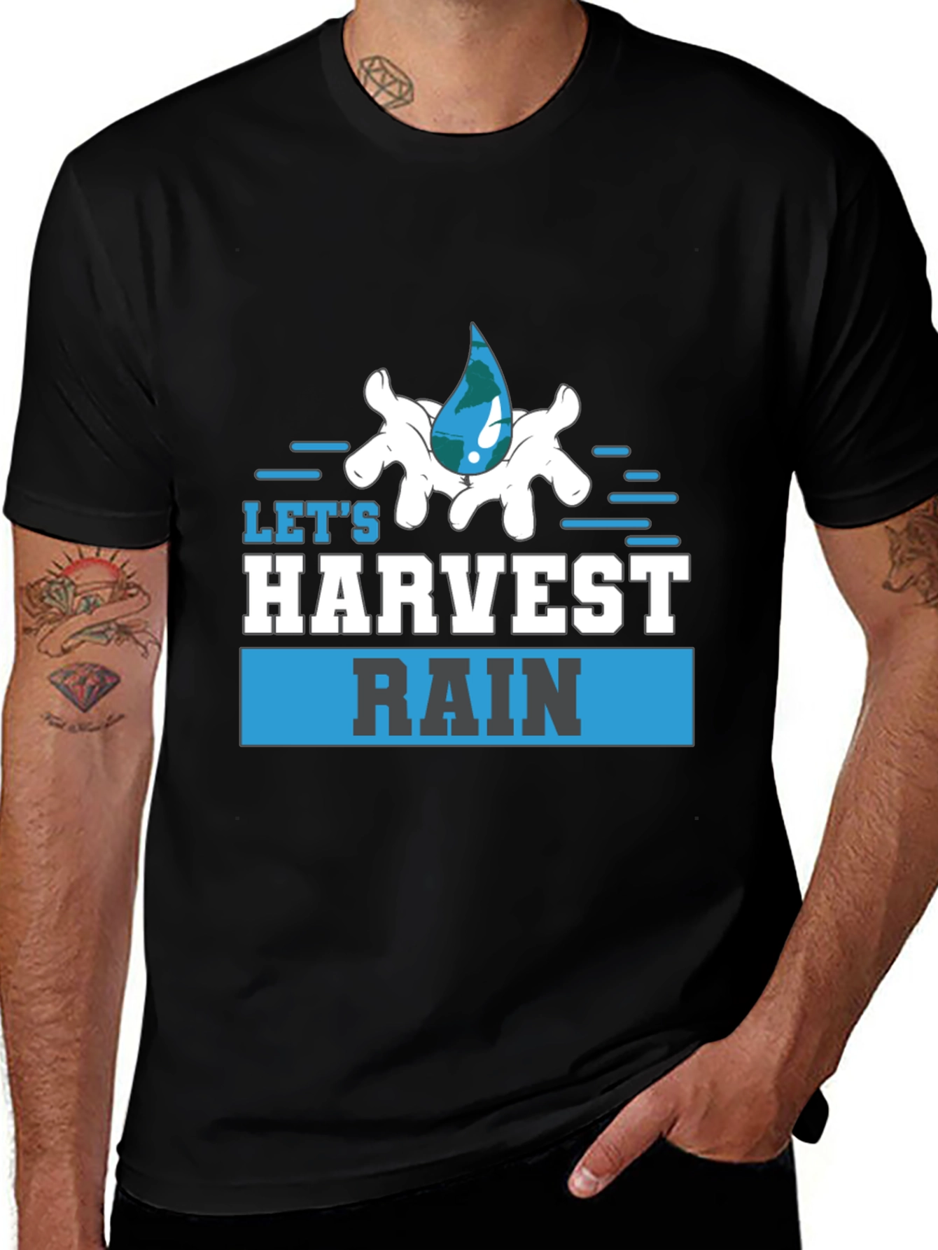 Variant 22 of Harvest Rain T-Shirt - Water Conservation Tee