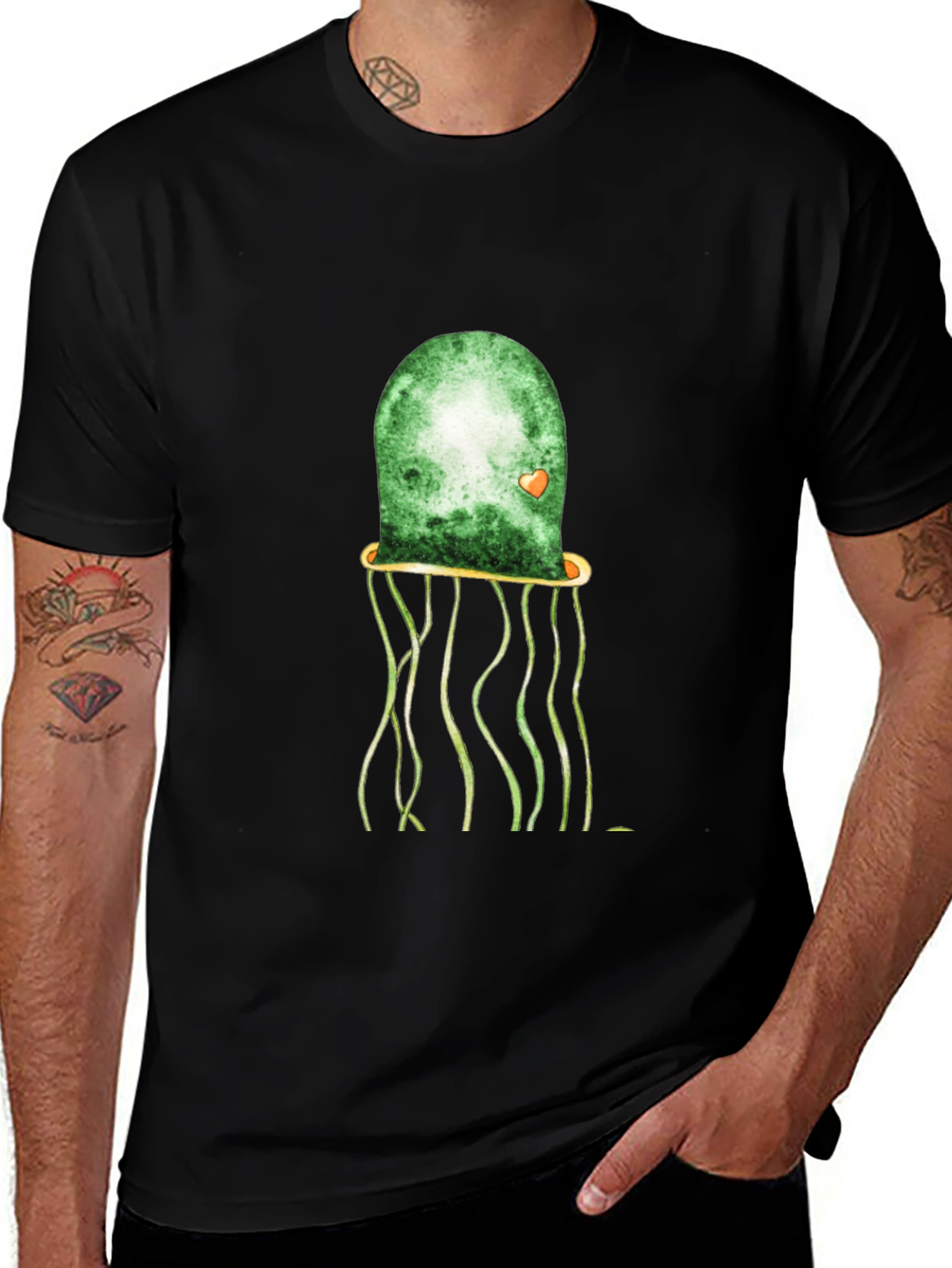Variant 18 of Green Jellyfish Graphic Tee - Unique Casual Style