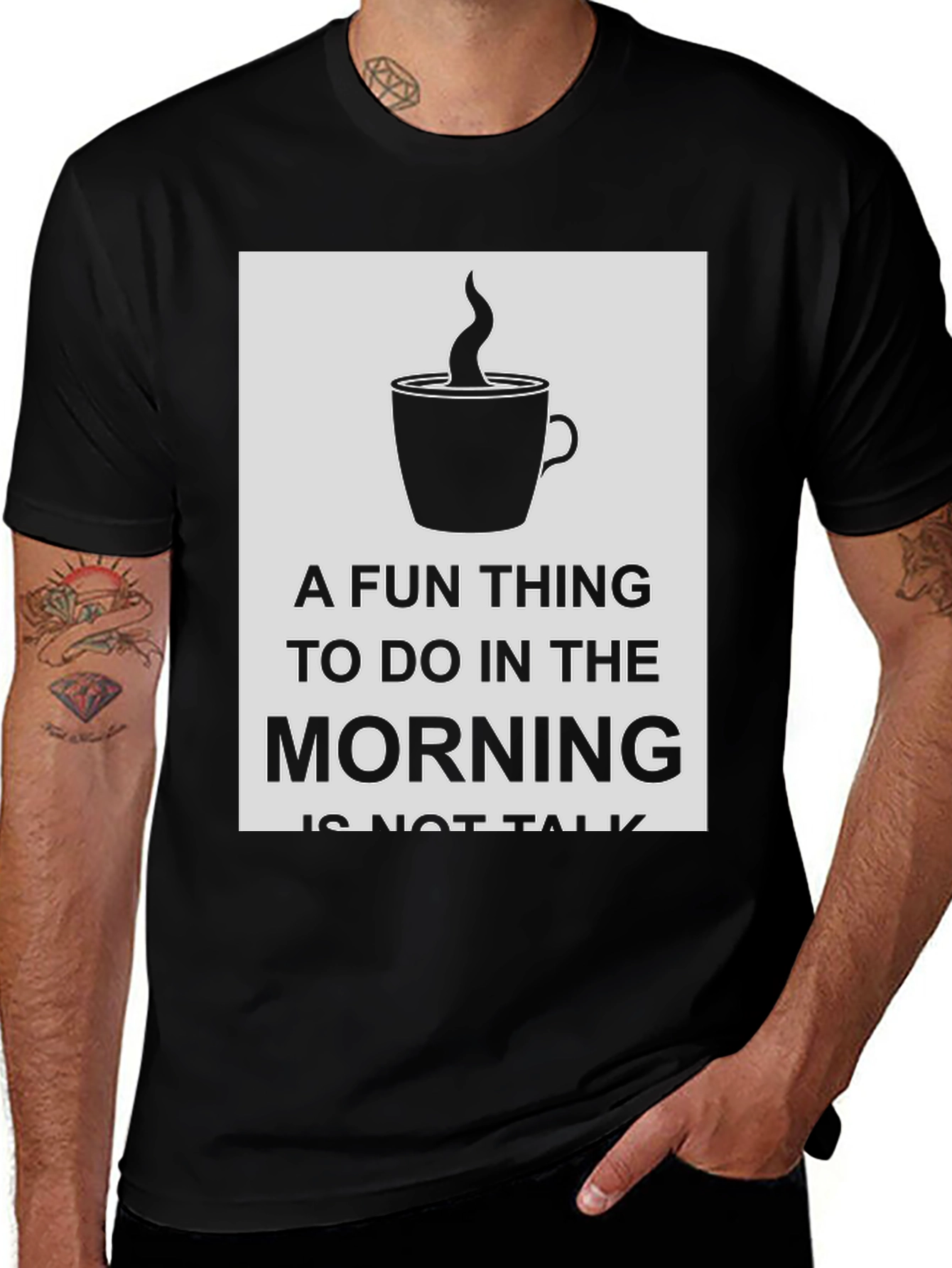 Variant 6 of Funny Morning Coffee Graphic T-Shirt