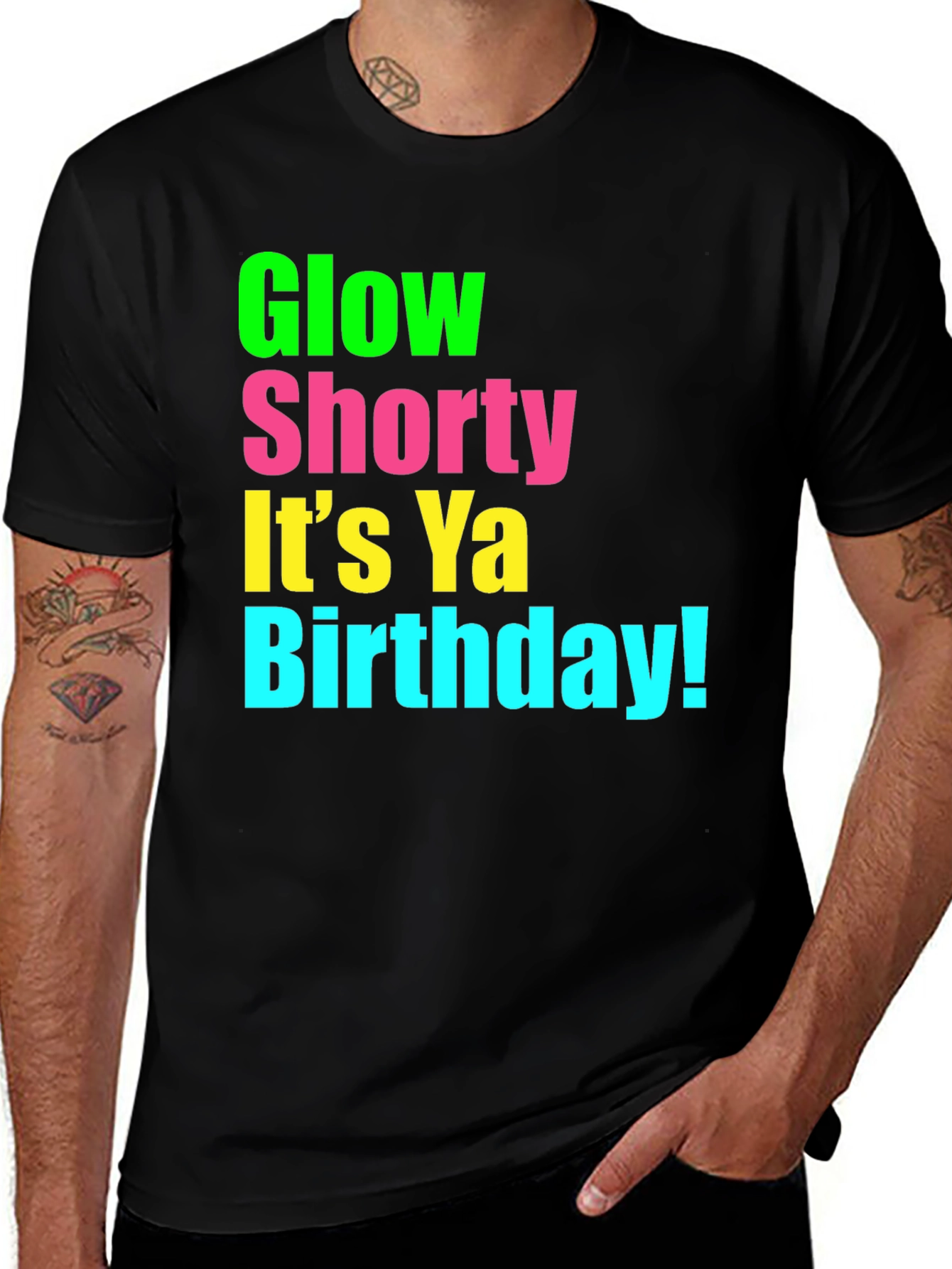 Variant 7 of Glow Shorty Birthday Graphic Tee