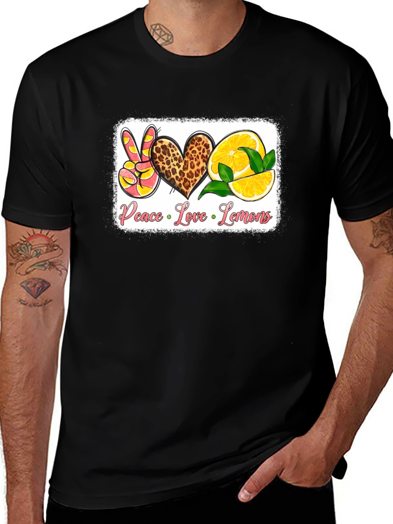 Peace Love Lemons Graphic T-Shirt