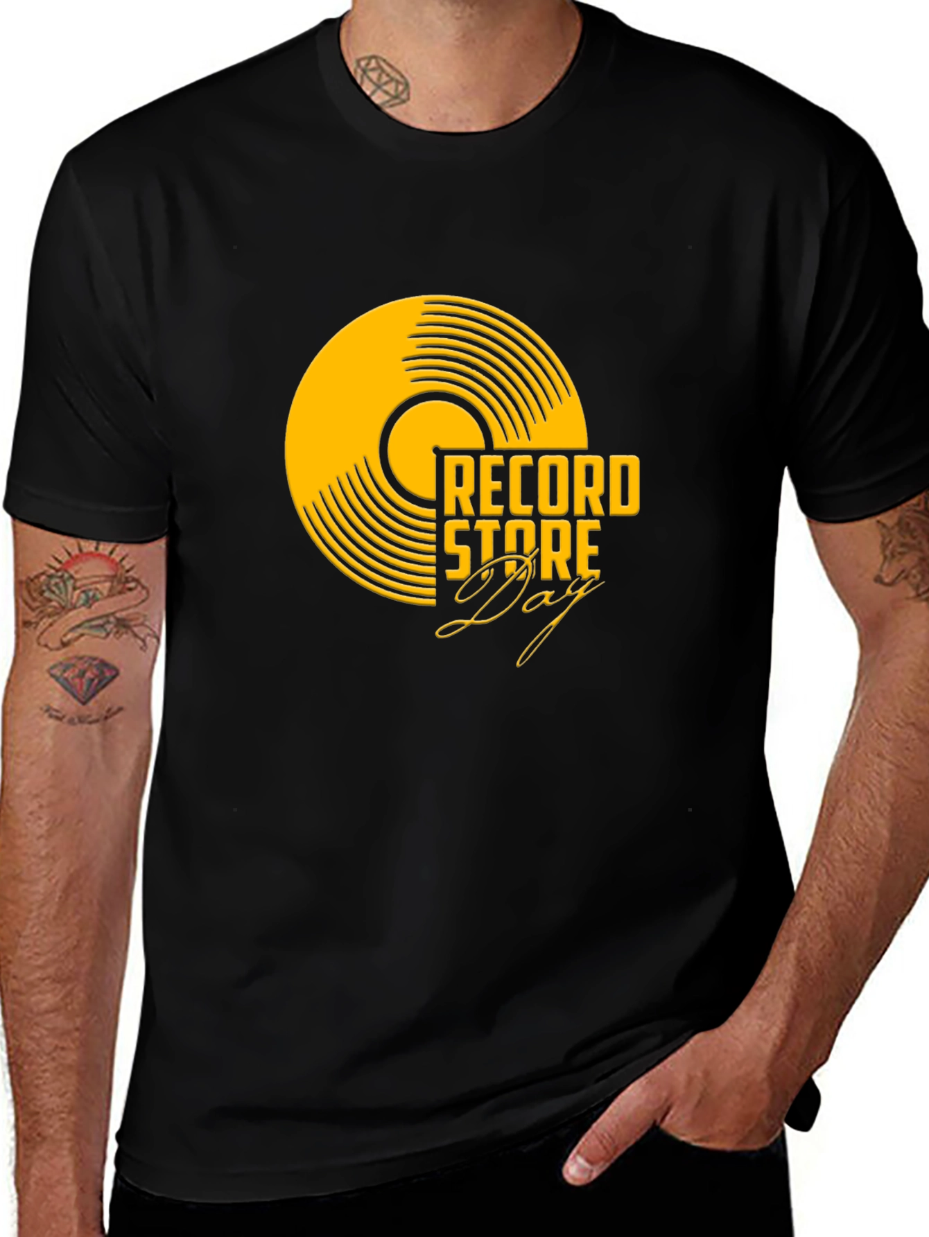 Variant 6 of Record Store Day Graphic Tee - Black Cotton T-Shirt