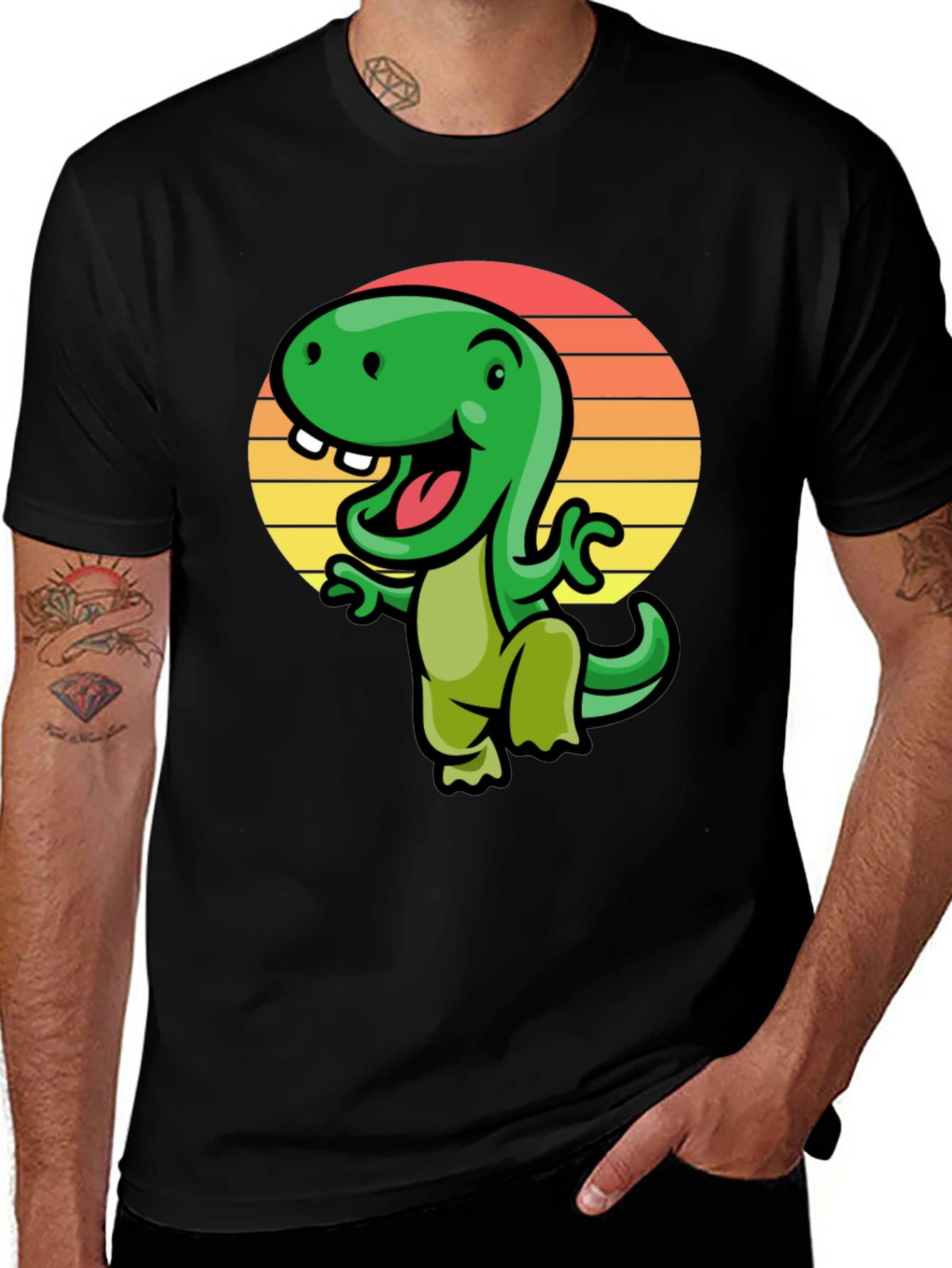Variant 22 of Retro Dinosaur Graphic Tee - Cool Cartoon Dino T-Shirt