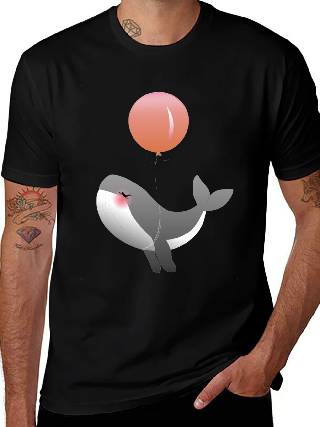 Variant 16 of Whale Balloon T-Shirt - Cute Graphic Tee