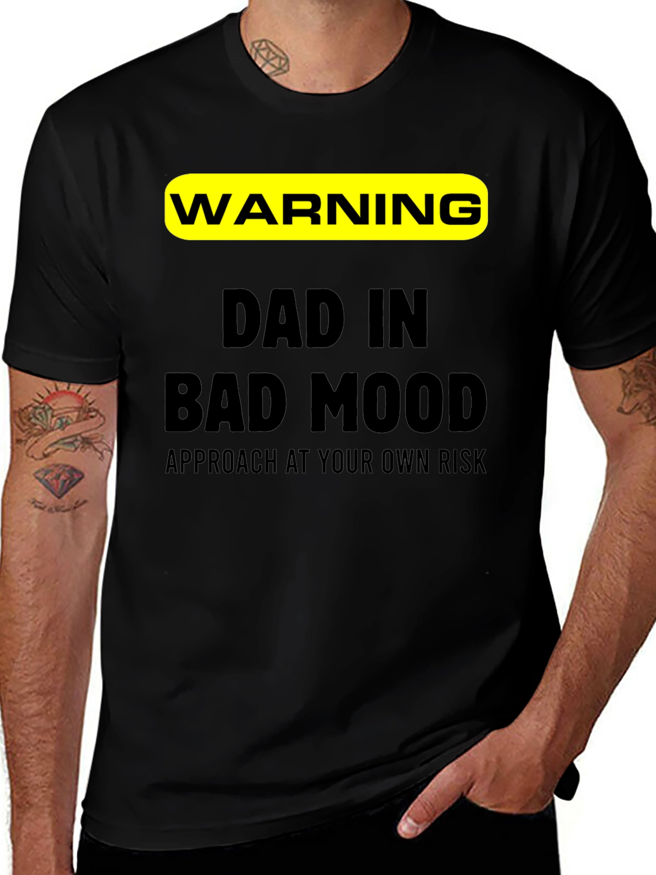 Variant 8 of Warning Dad In Bad Mood T-Shirt