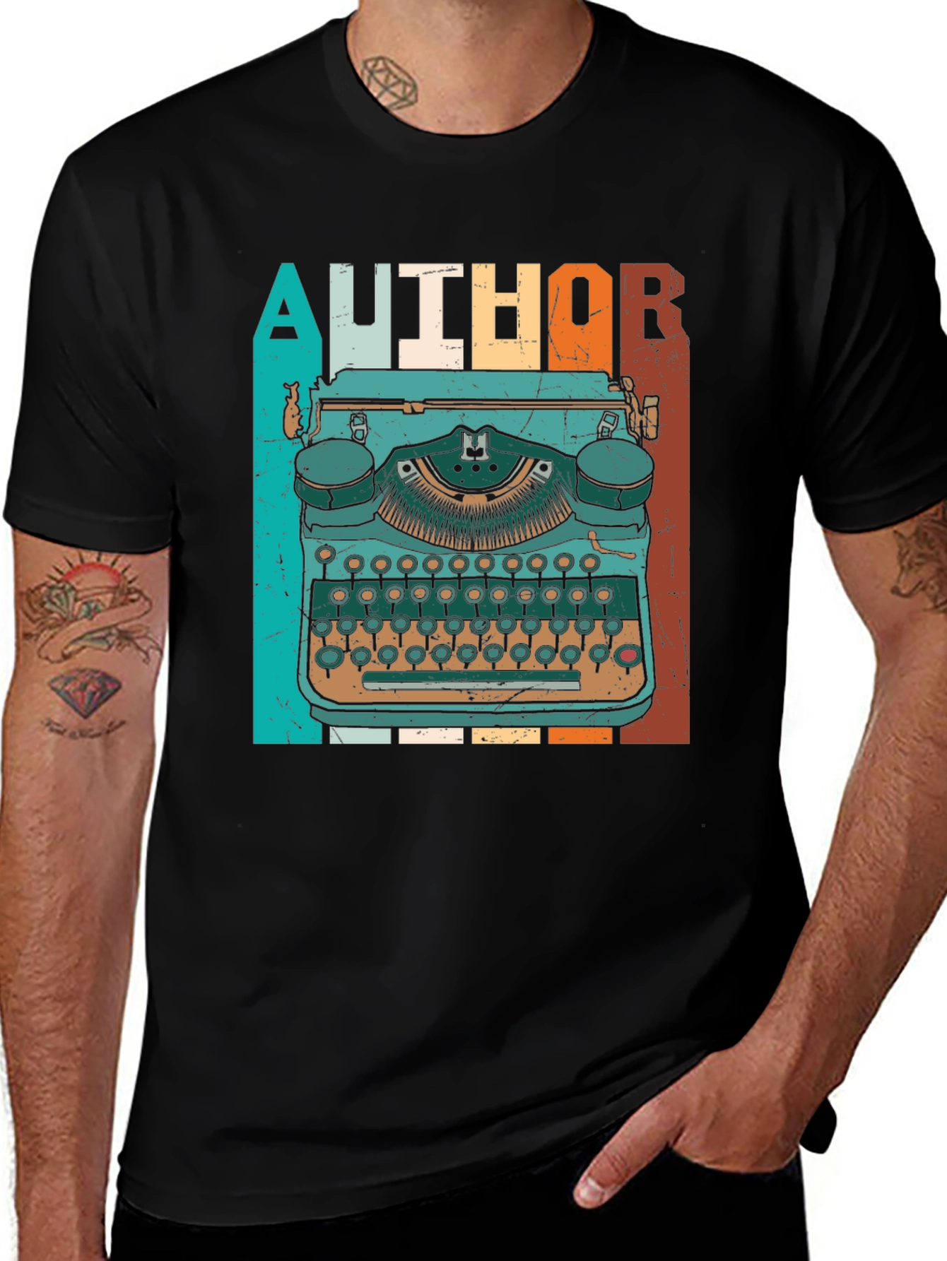 Variant 9 of Vintage Author Typewriter Graphic T-Shirt