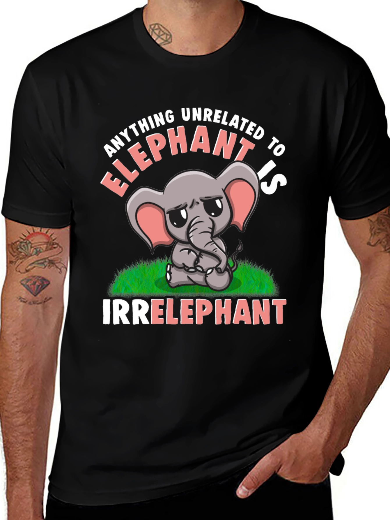 Variant 8 of Irrelephant T-Shirt Funny Elephant Pun Tee