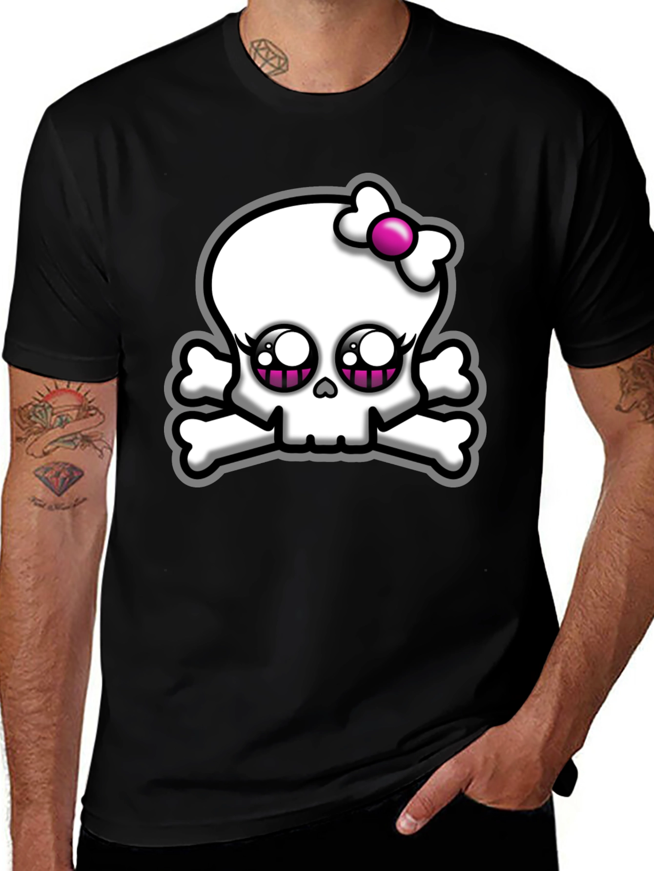 Variant 2 of Cute Skull & Crossbones T-Shirt - Graphic Tee