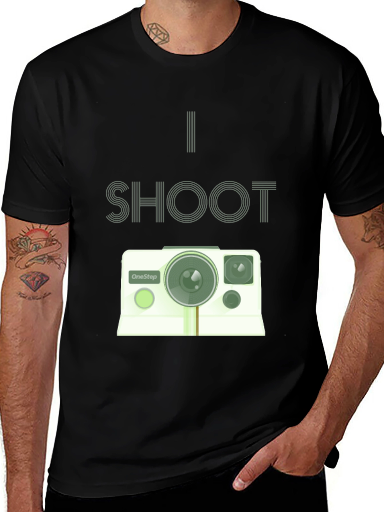 Variant 10 of I Shoot One Step Camera T-Shirt