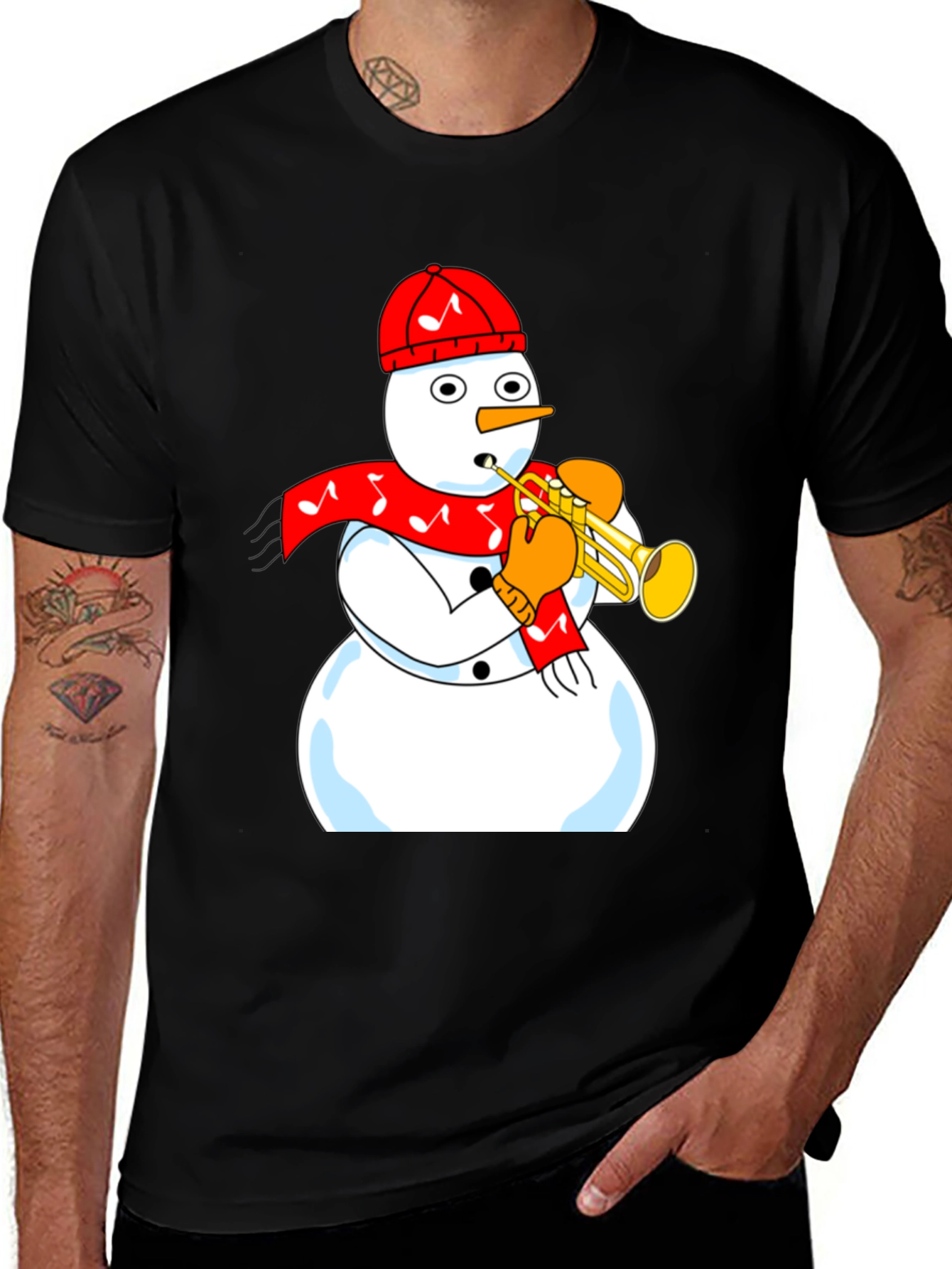 Variant 25 of Snowman Trumpet Graphic T-Shirt