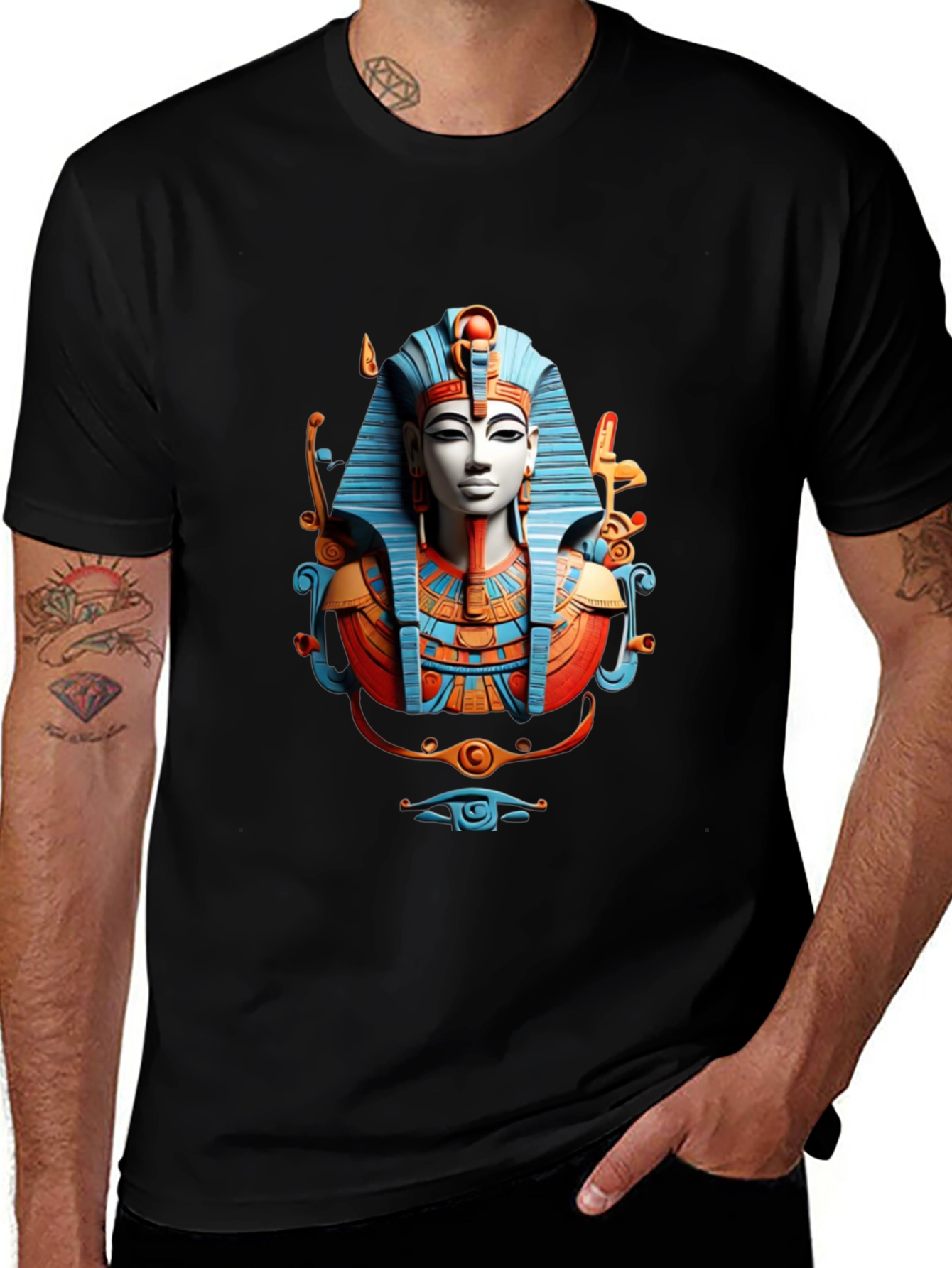 Variant 2 of Egyptian Pharaoh Graphic T-Shirt - Unique Design