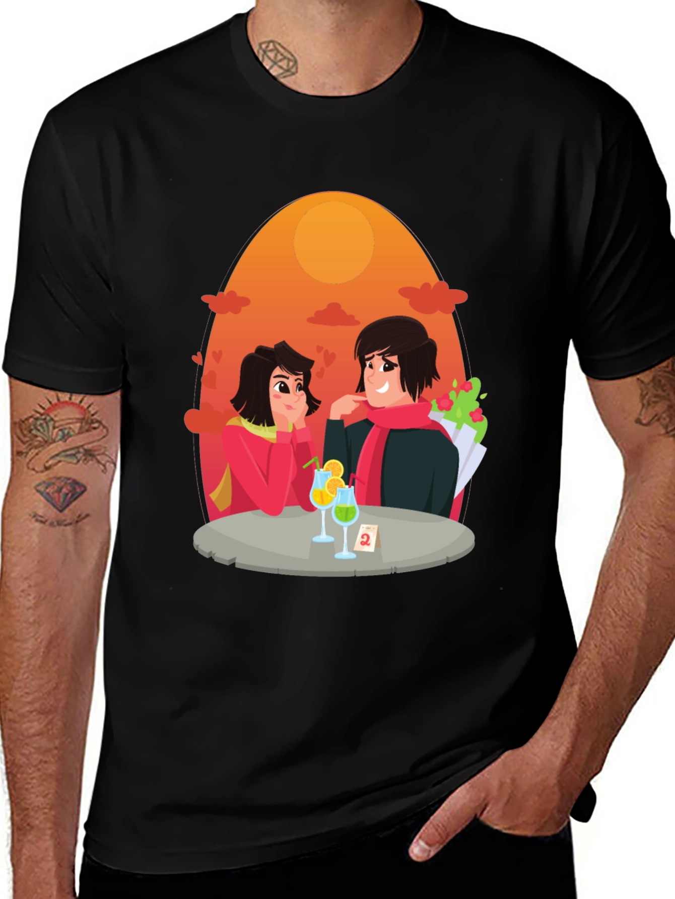 Variant 21 of Romantic Date Graphic Tee