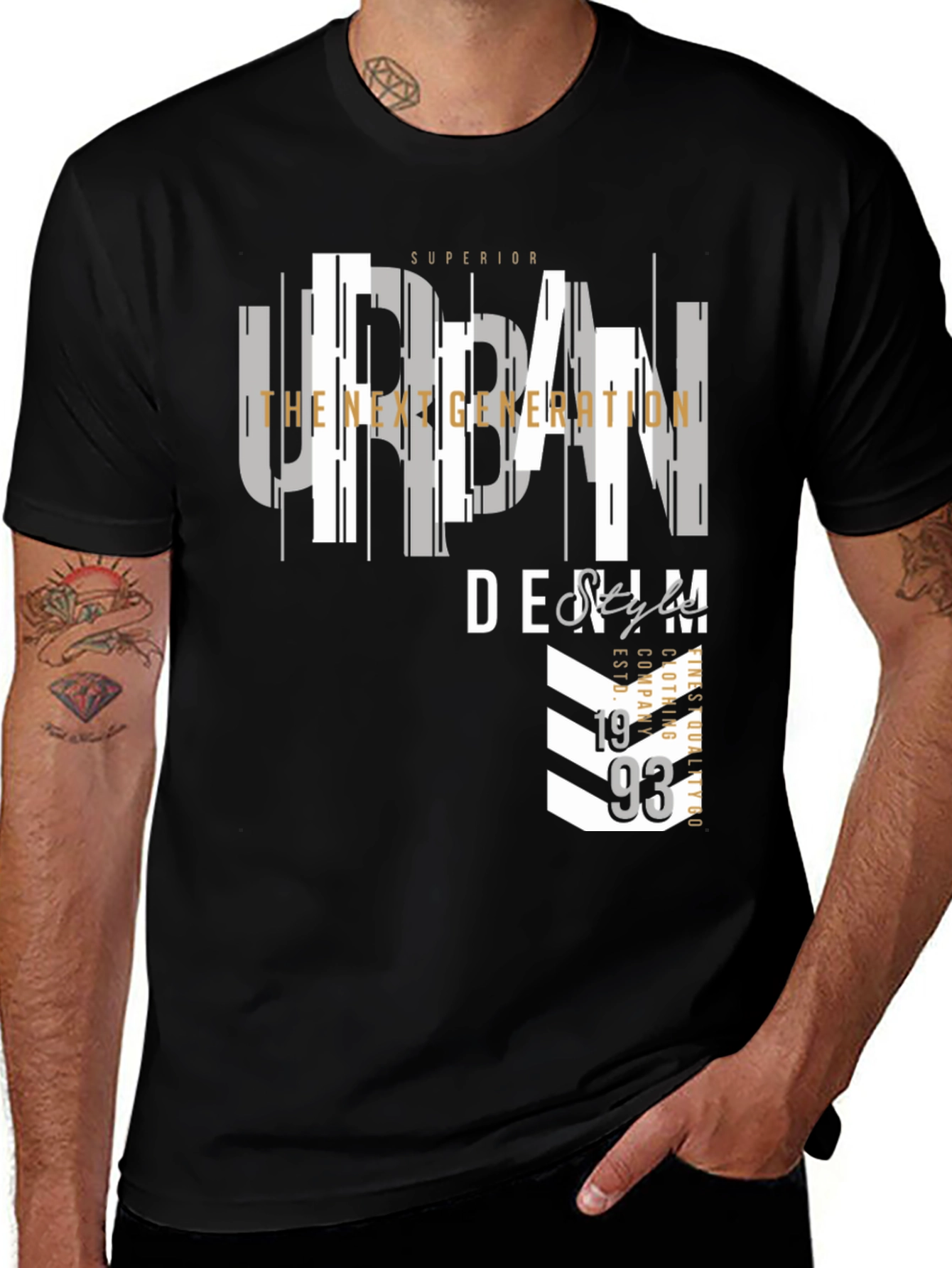 Variant 26 of Urban Denim Graphic Print T-Shirt