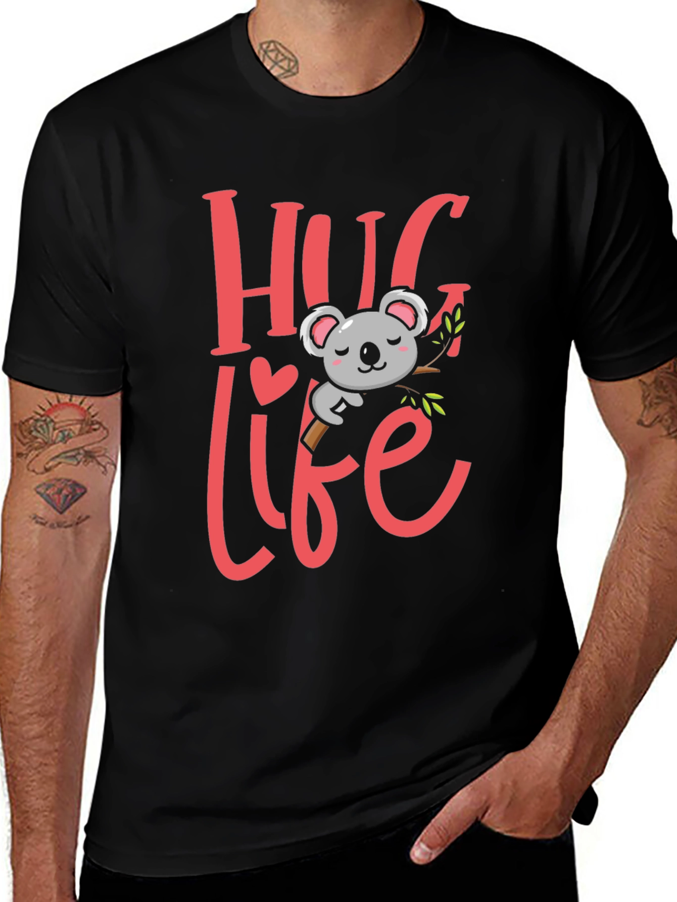 Variant 10 of Hug Life Koala Bear Graphic Tee