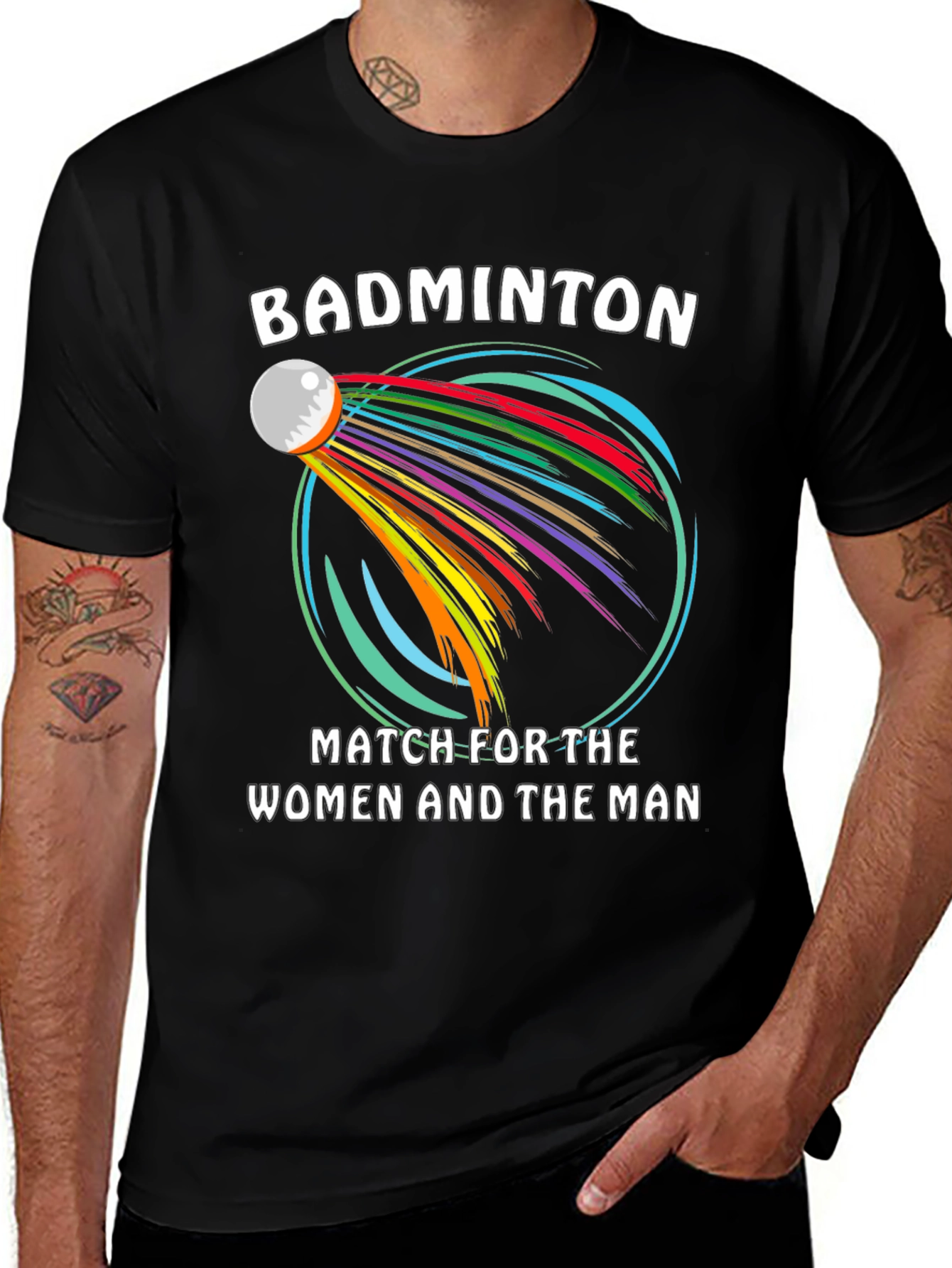 Variant 6 of Badminton Match T-Shirt