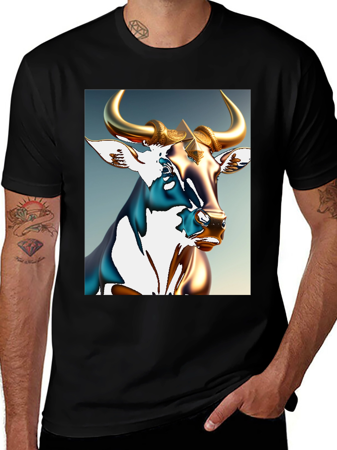 Variant 21 of Golden Bull Graphic Tee - Bold Statement Shirt