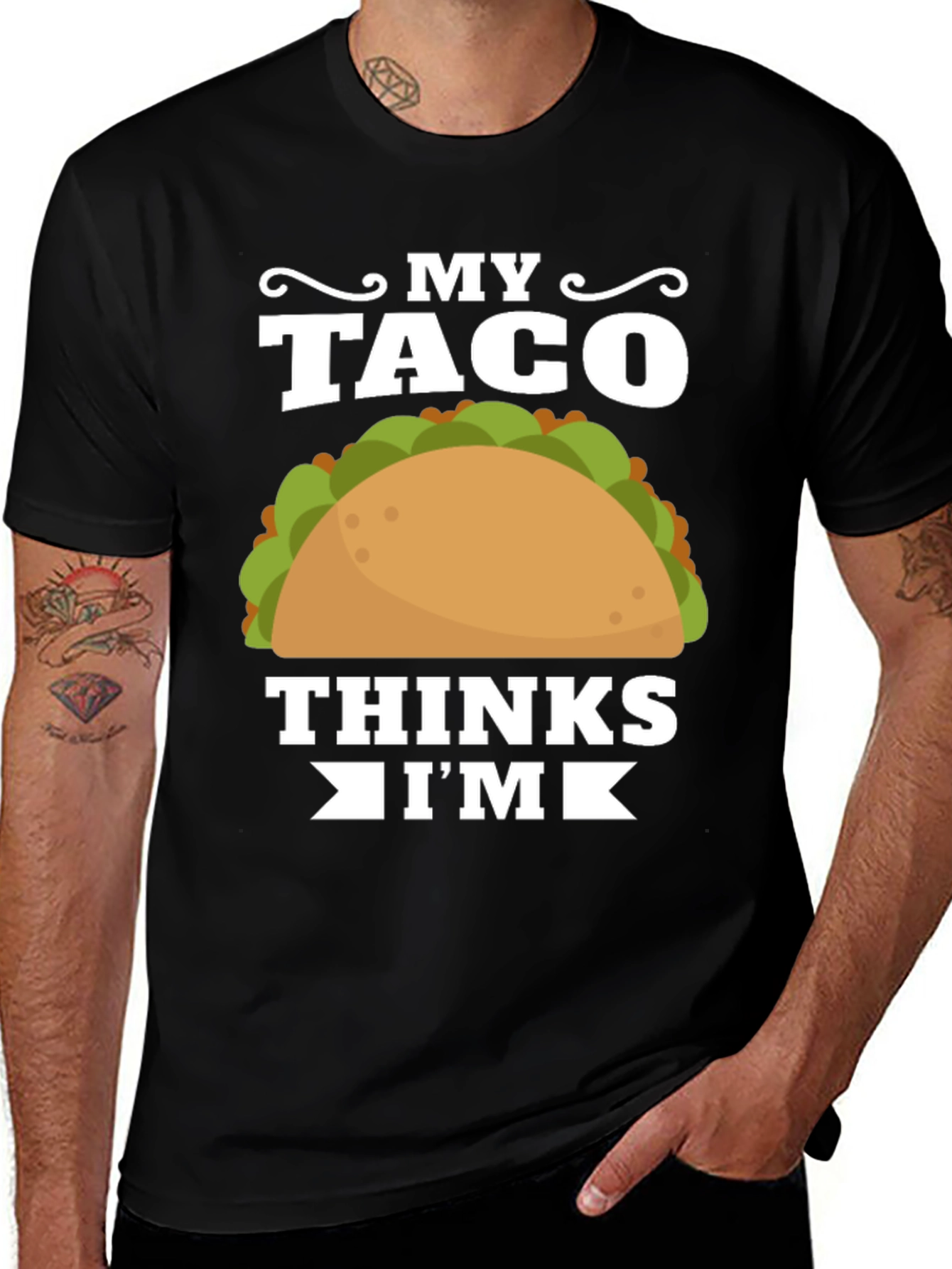Variant 14 of My Taco Thinks I'm Hot T-Shirt - Funny Graphic Tee