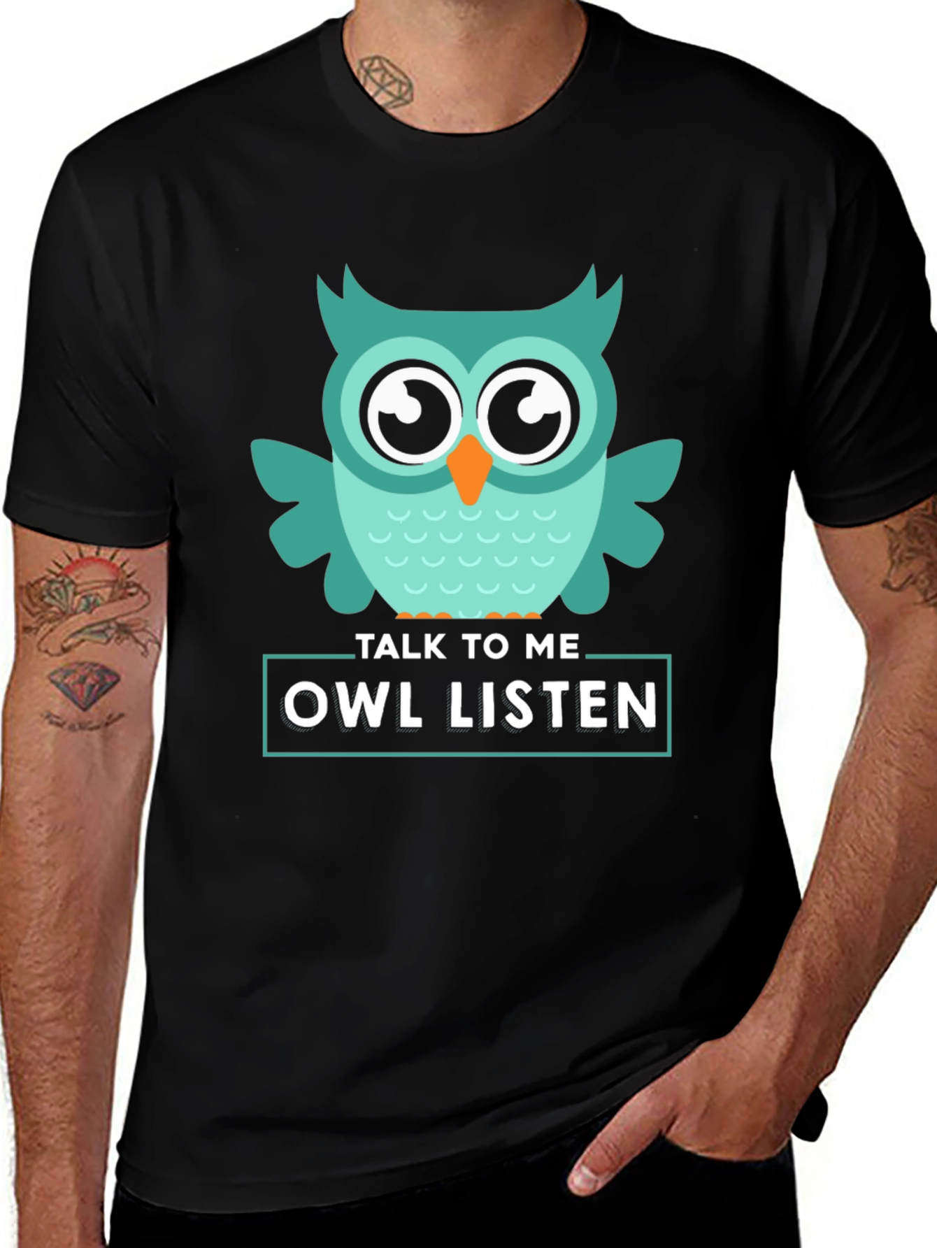 Variant 20 of Talk To Me Owl Listen Graphic Tee