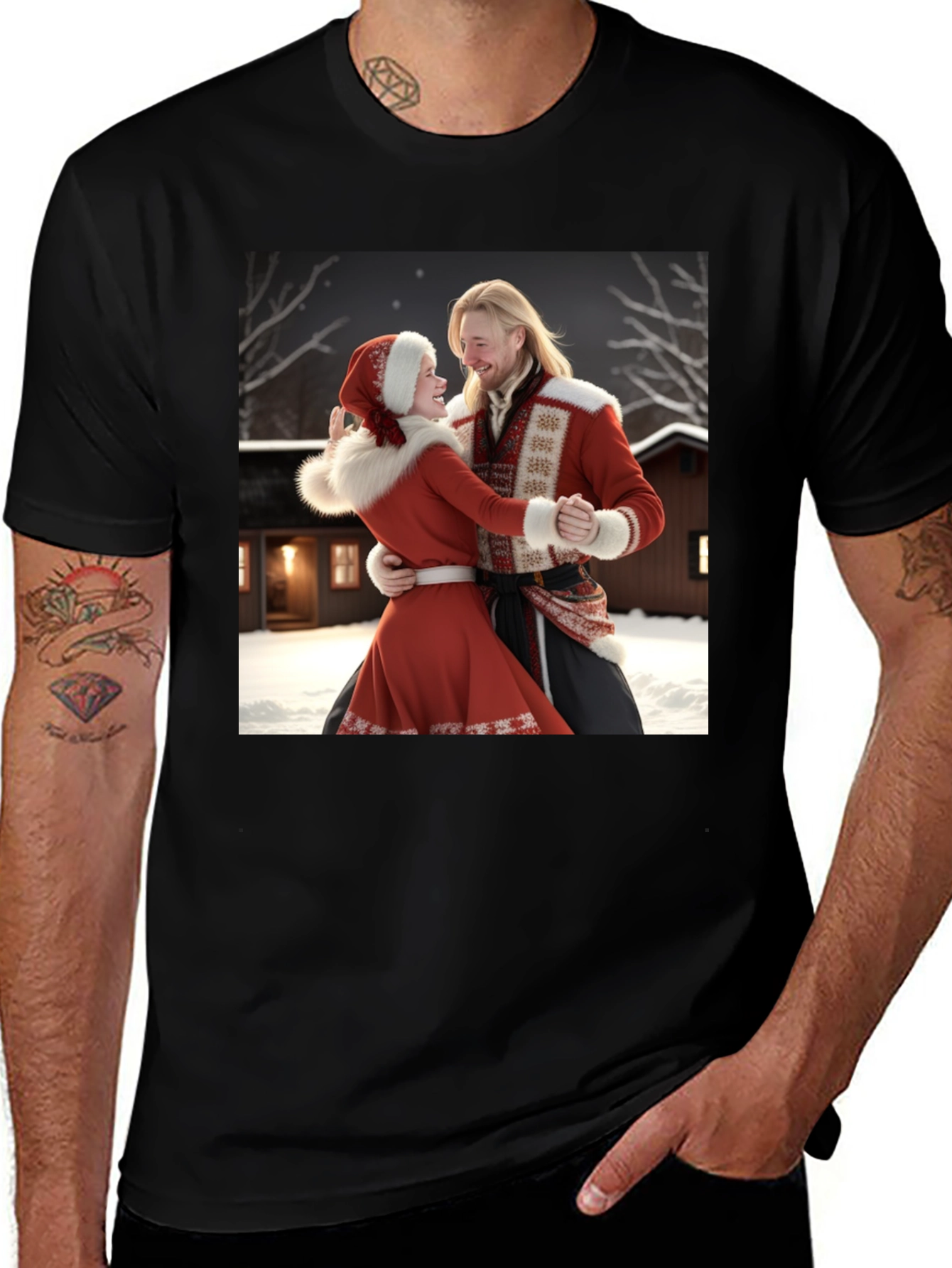 Festive Winter Romance T-Shirt