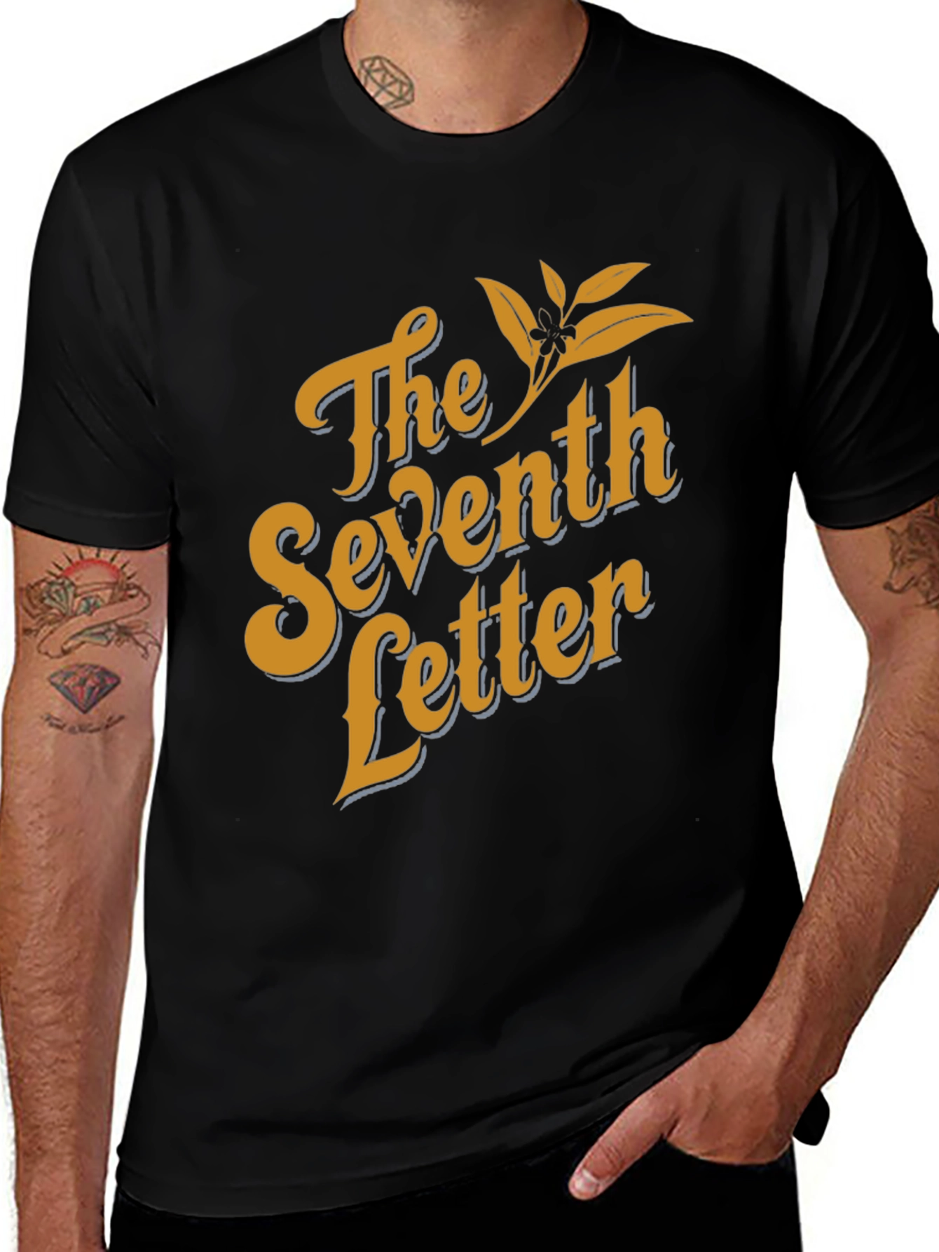 Variant 23 of The Seventh Letter Graphic Tee - Black Cotton Blend