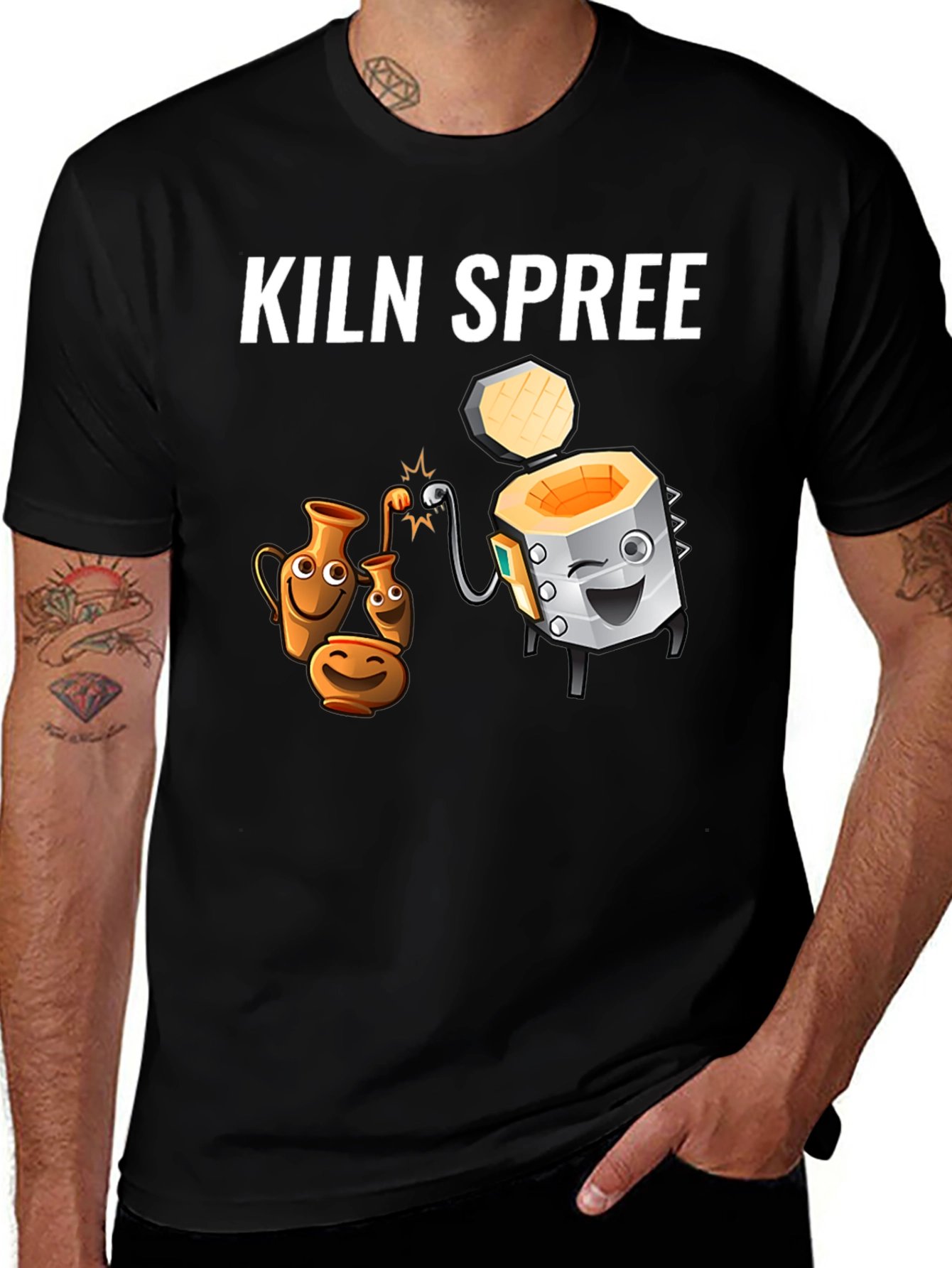 Variant 26 of Kiln Spree Graphic T-Shirt - Unique Pottery Lover's Design