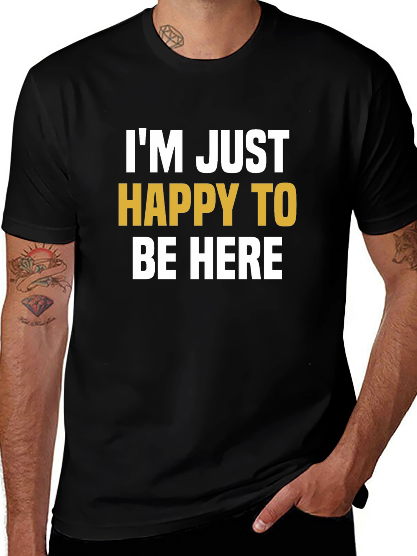 Variant 3 of Happy To Be Here Graphic T-Shirt