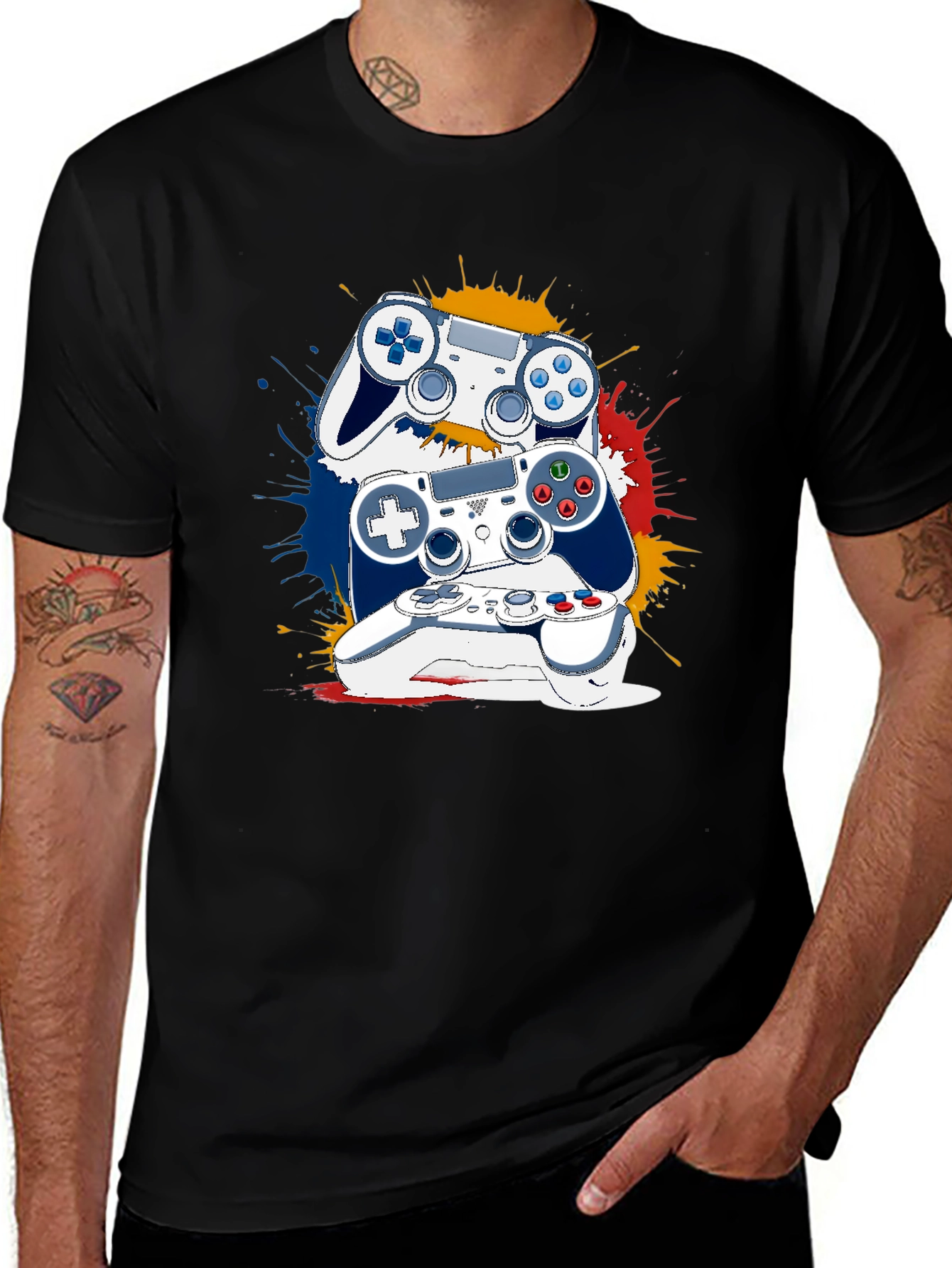 Variant 25 of Gaming Controller Stack Graphic T-Shirt