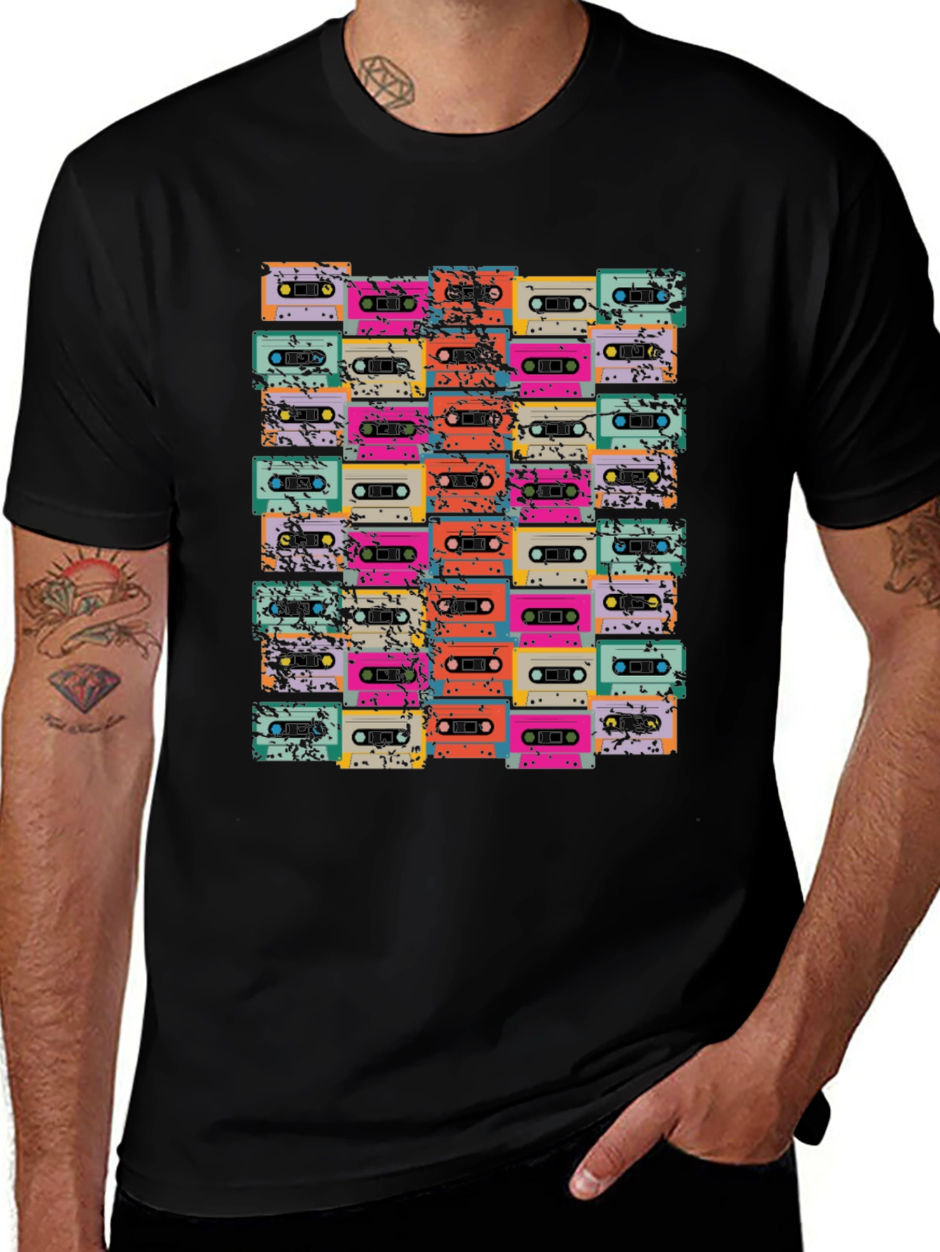 Variant 14 of Retro Cassette Tape T-Shirt - Vintage Music Lover Tee