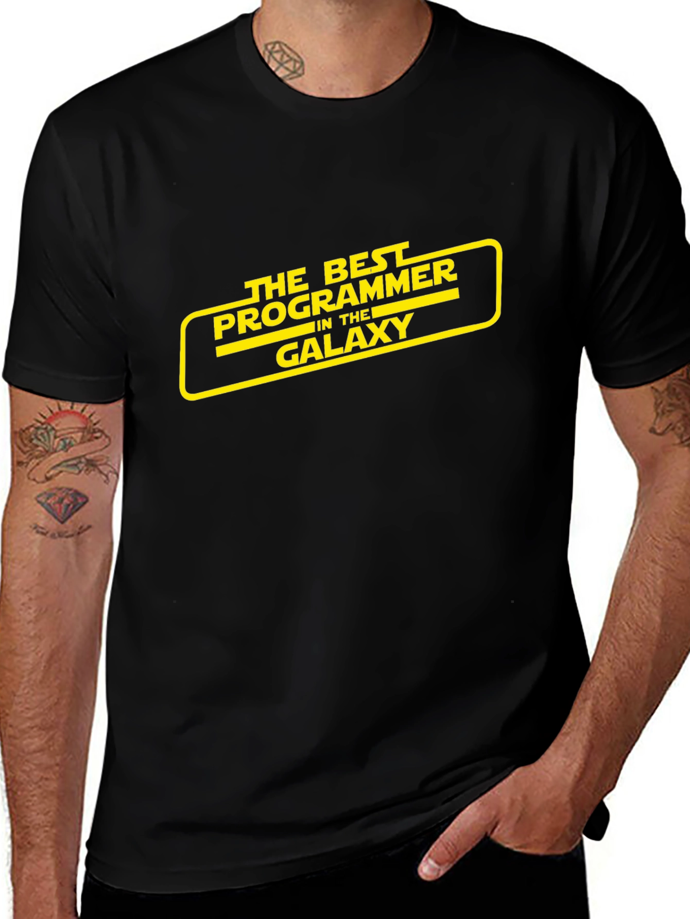 Variant 4 of Best Programmer in the Galaxy Black T-Shirt